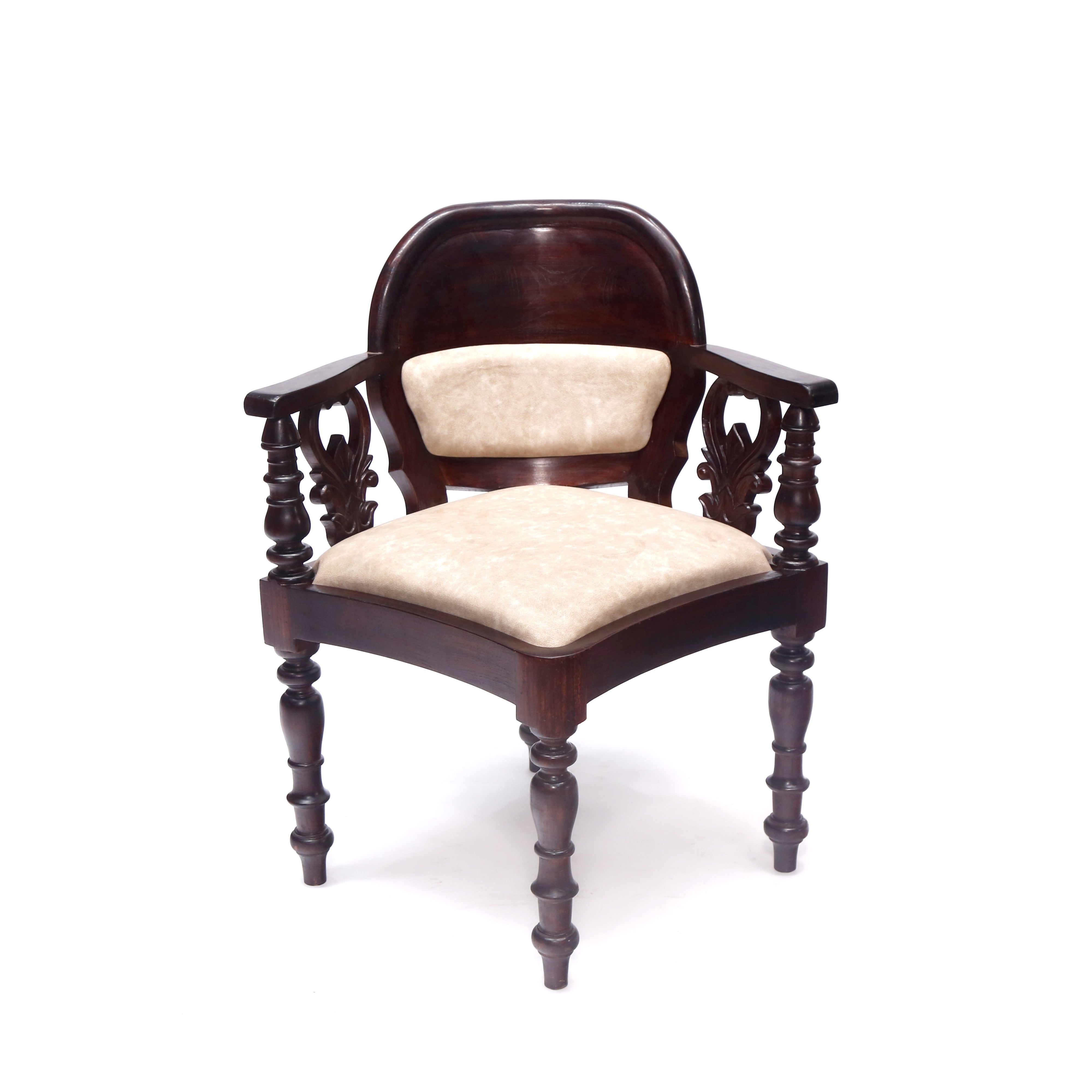 Simple Teak Carved Chair Arm Chair