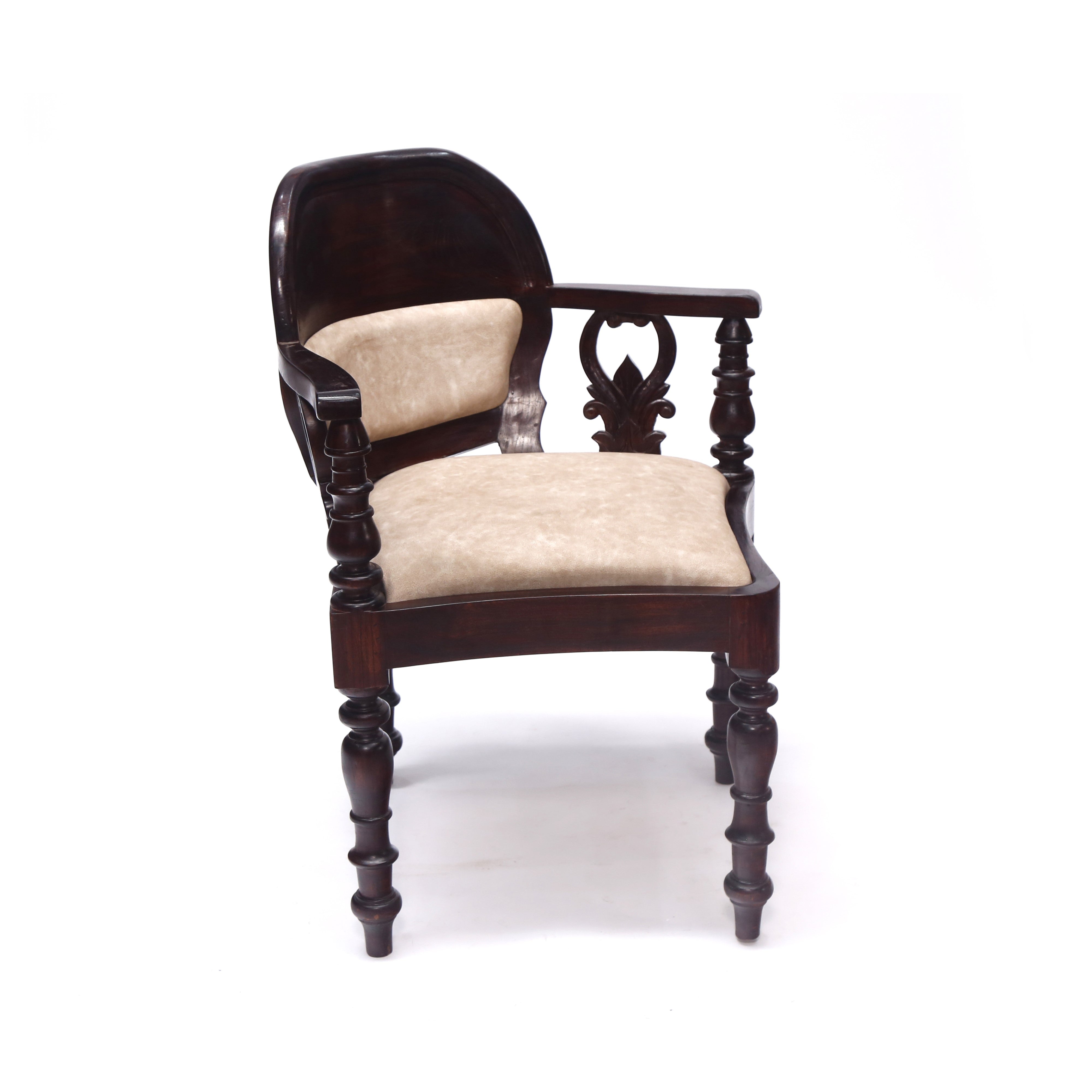 Simple Teak Carved Chair Arm Chair