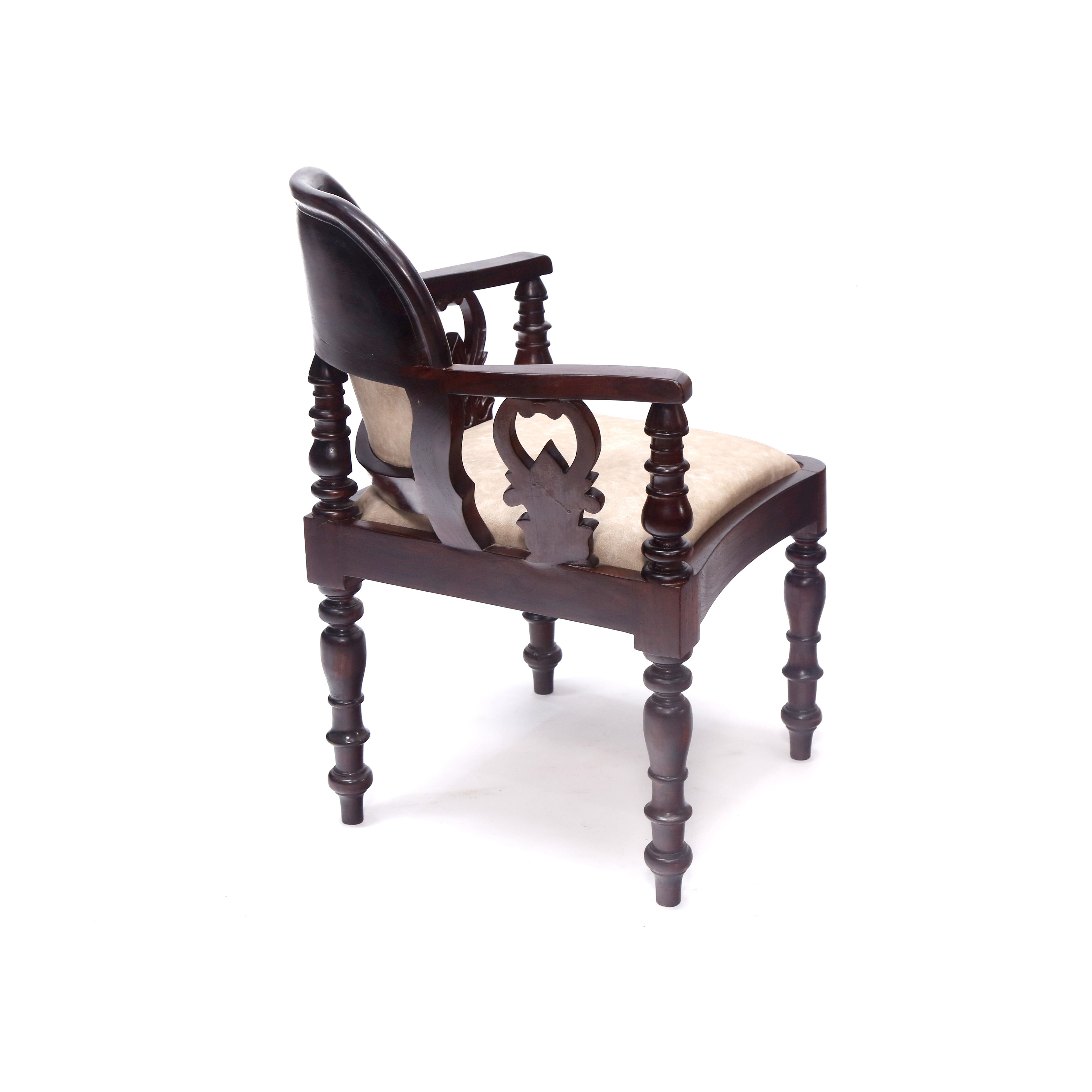 Simple Teak Carved Chair Arm Chair