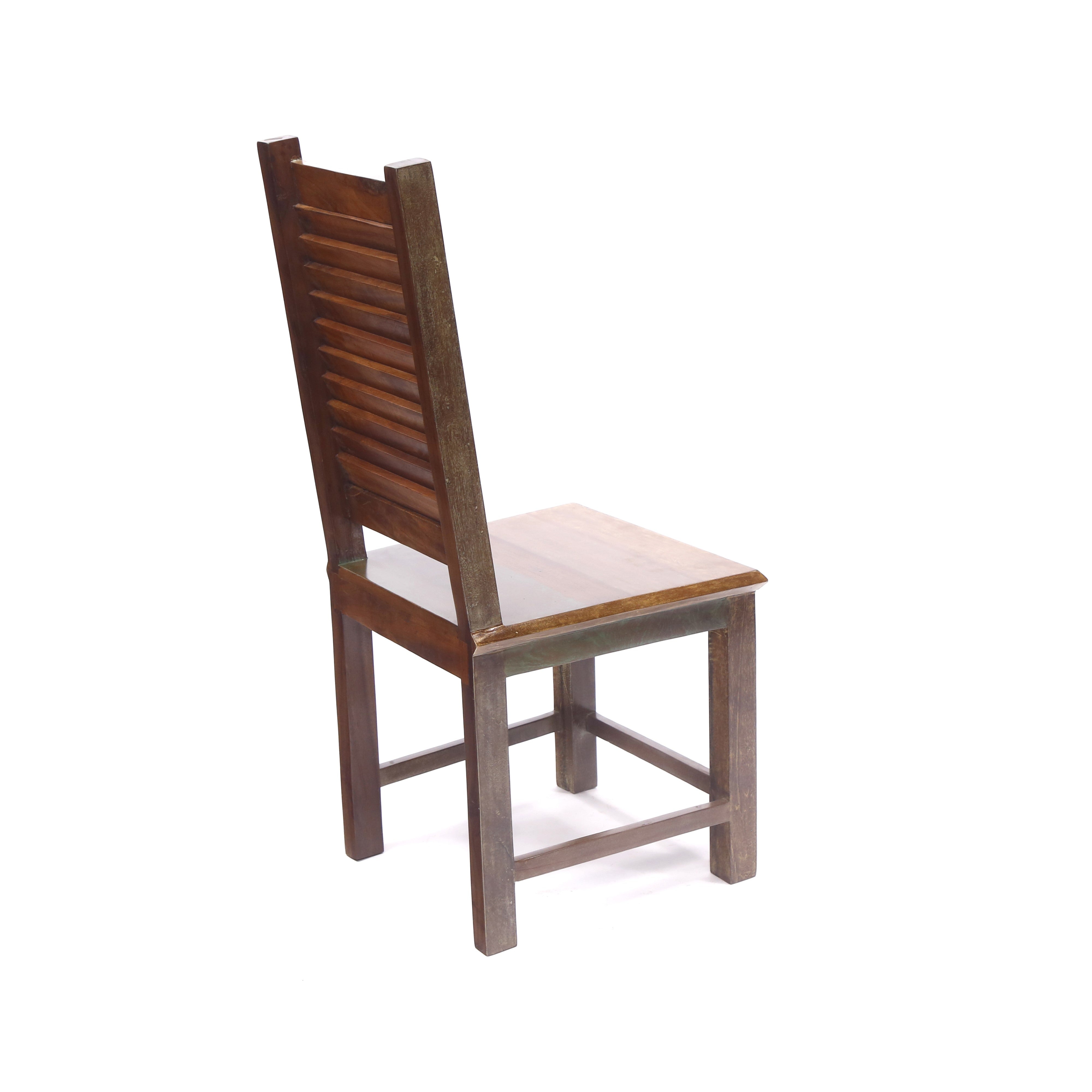 Shutter Back old colour Wood Chair Dining Chair