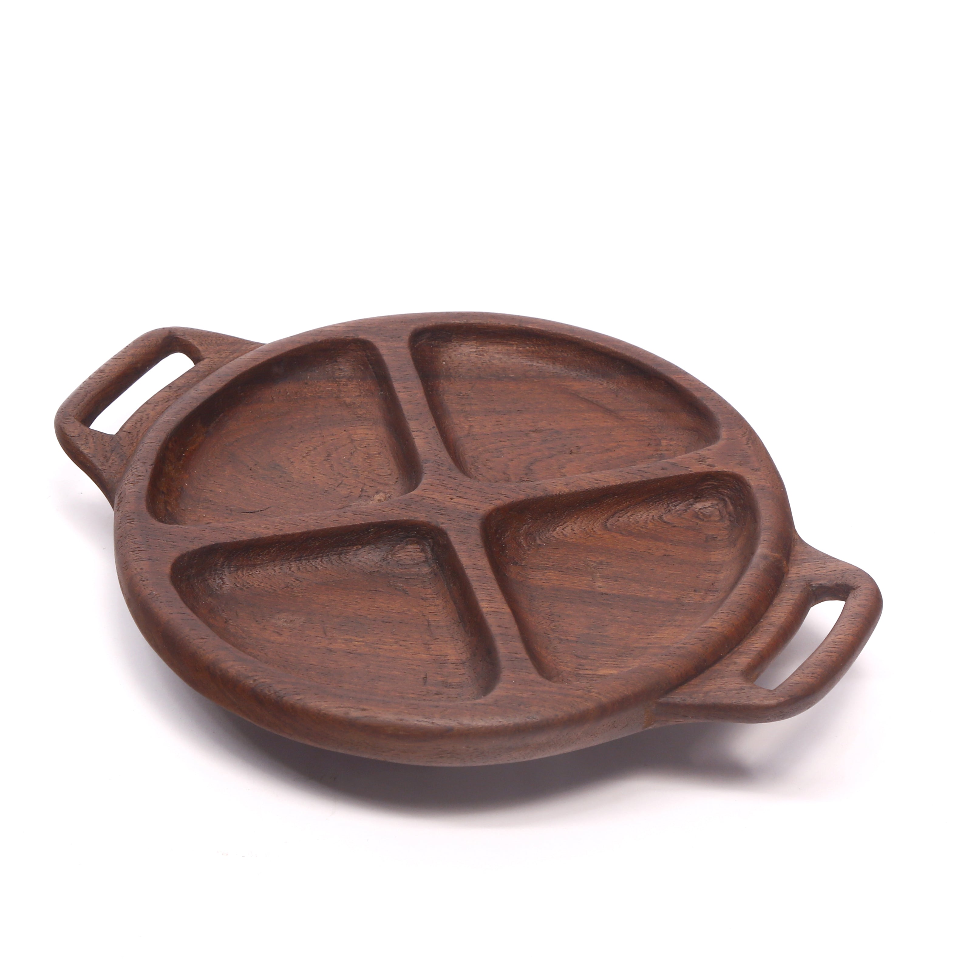 Wheel Shaped Wooden Tray Platter
