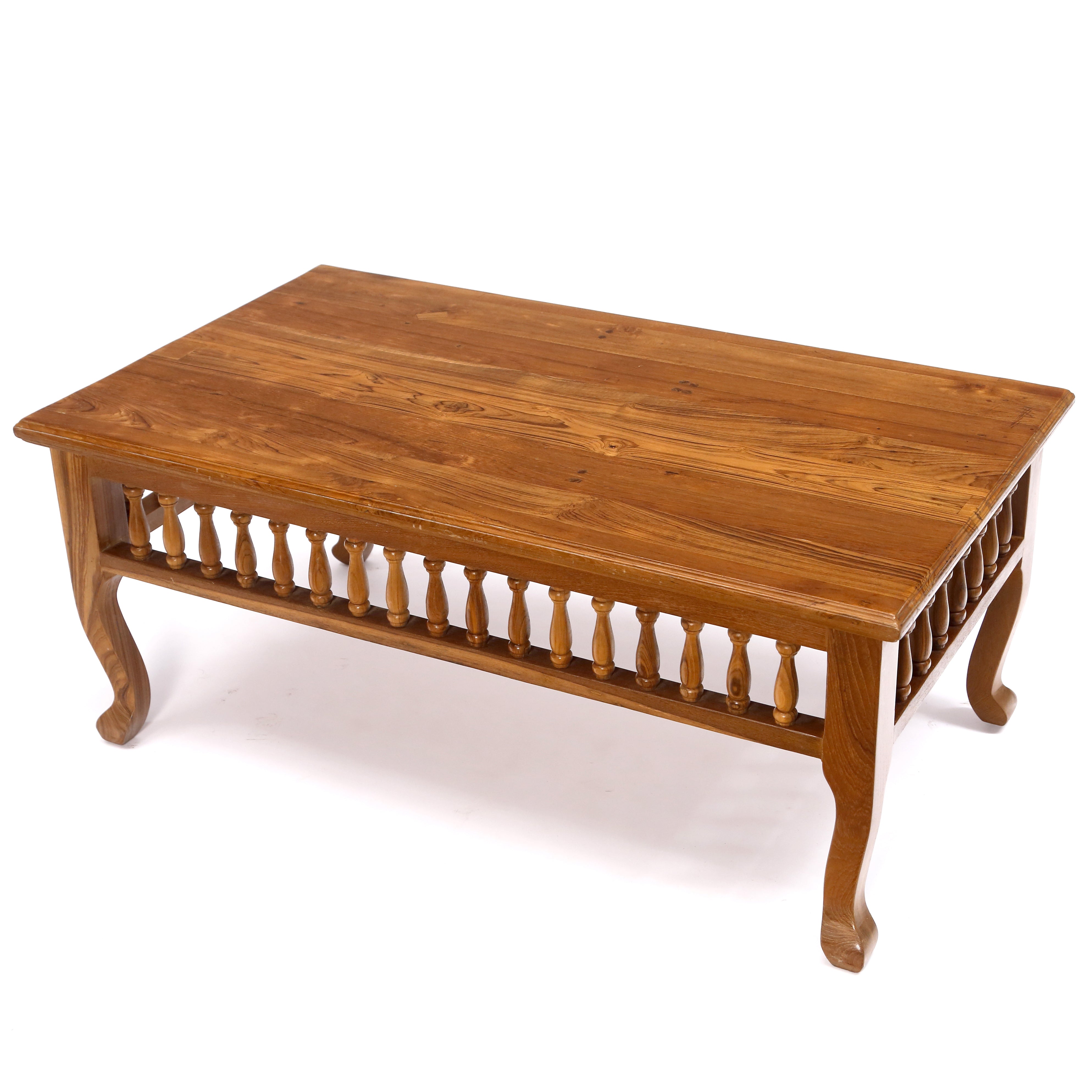 Natural Brown Finished Carving Wooden Handmade Coffee Table Coffee Table