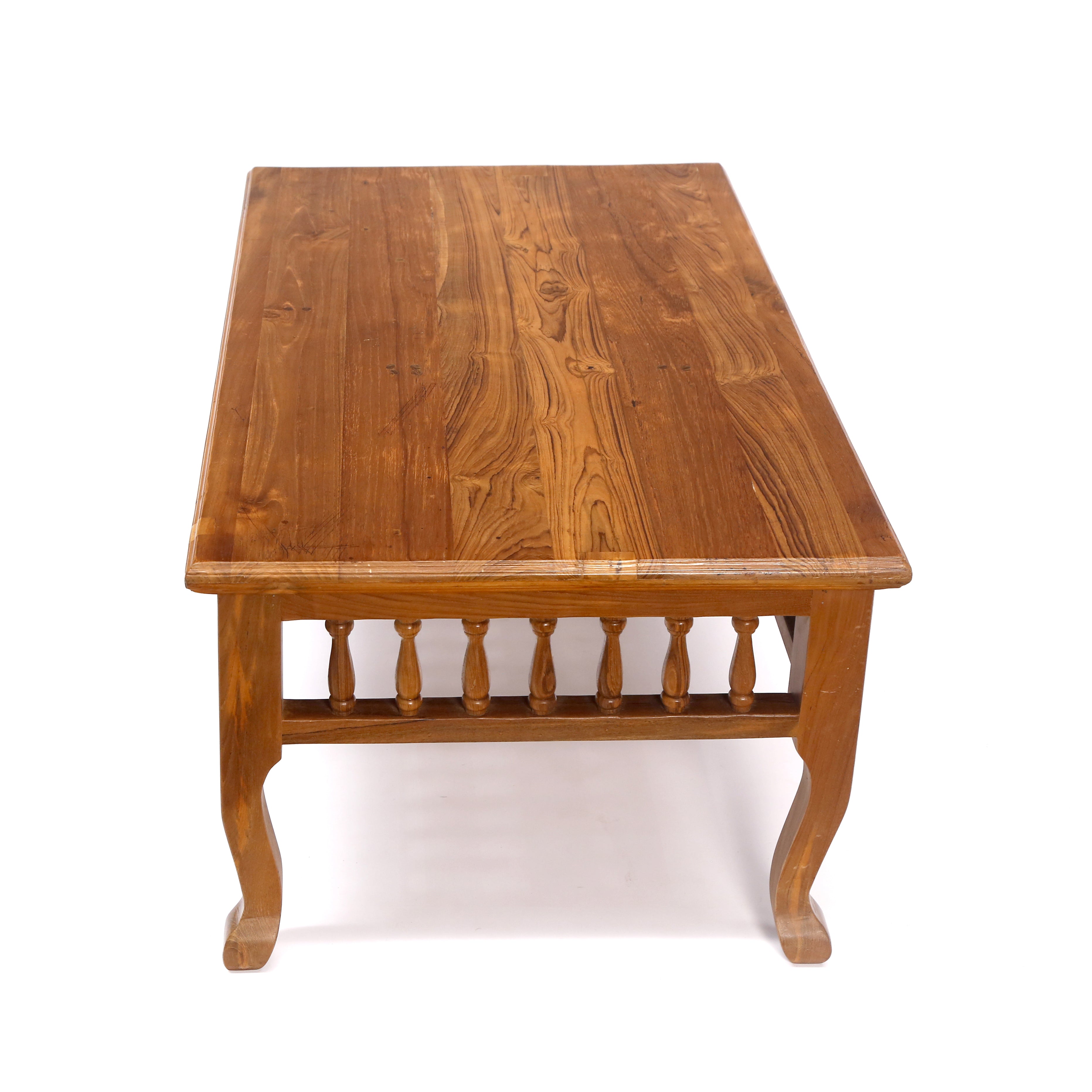 Natural Brown Finished Carving Wooden Handmade Coffee Table Coffee Table