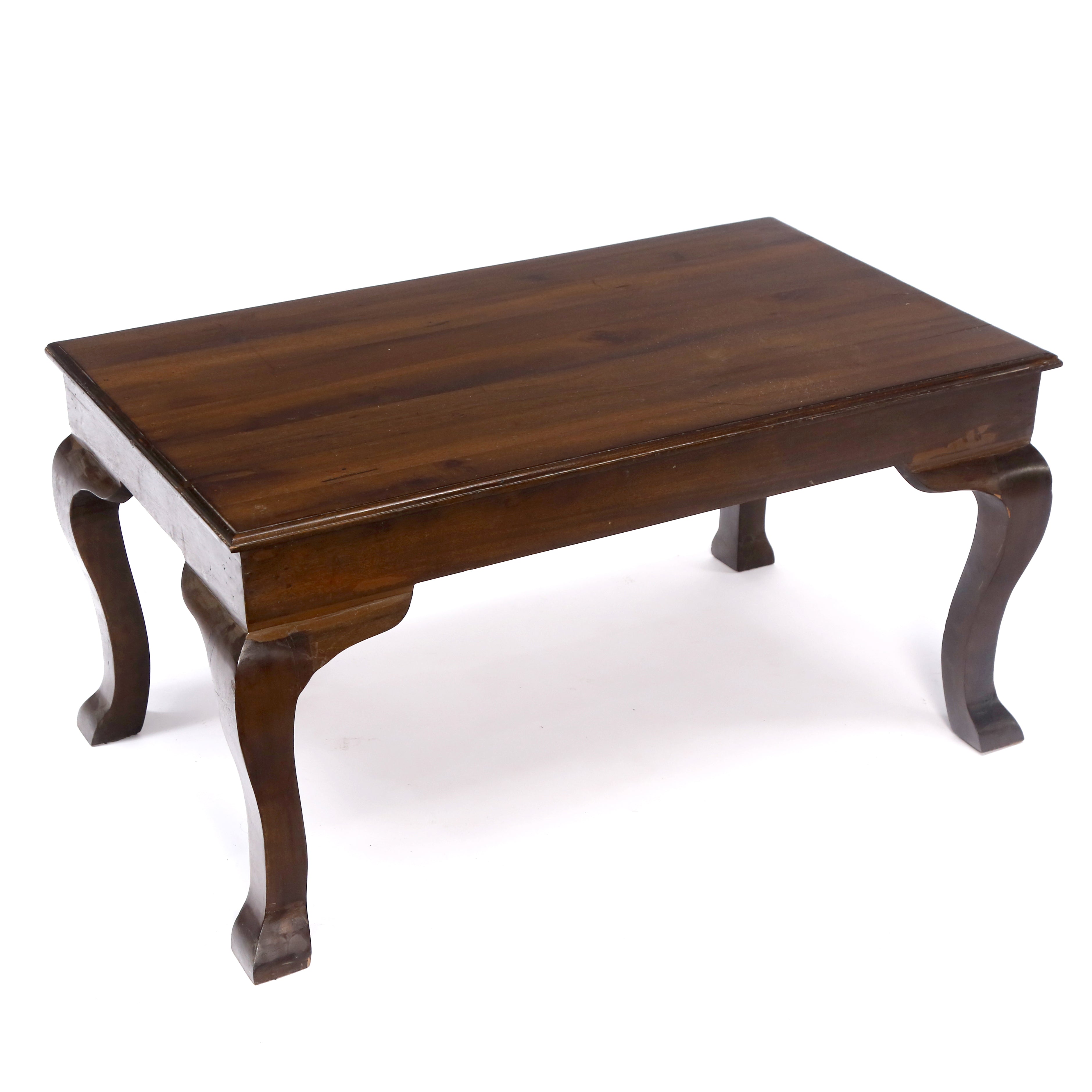Dark Walnut Curved Legs Handmade Wooden Coffee Table Coffee Table