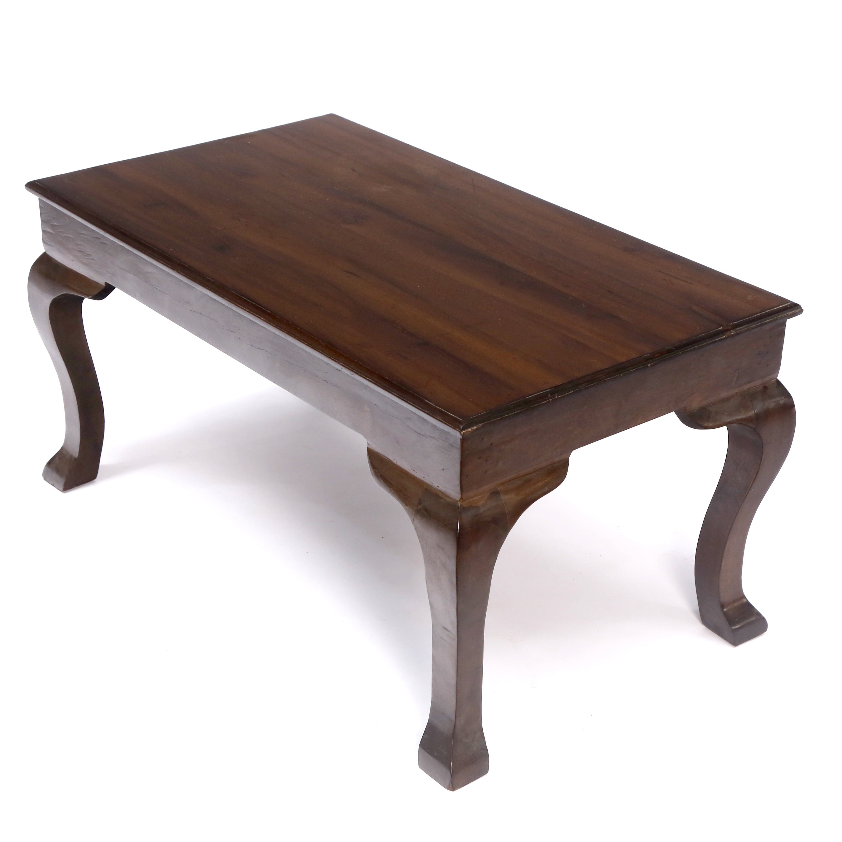 Dark Walnut Curved Legs Handmade Wooden Coffee Table Coffee Table