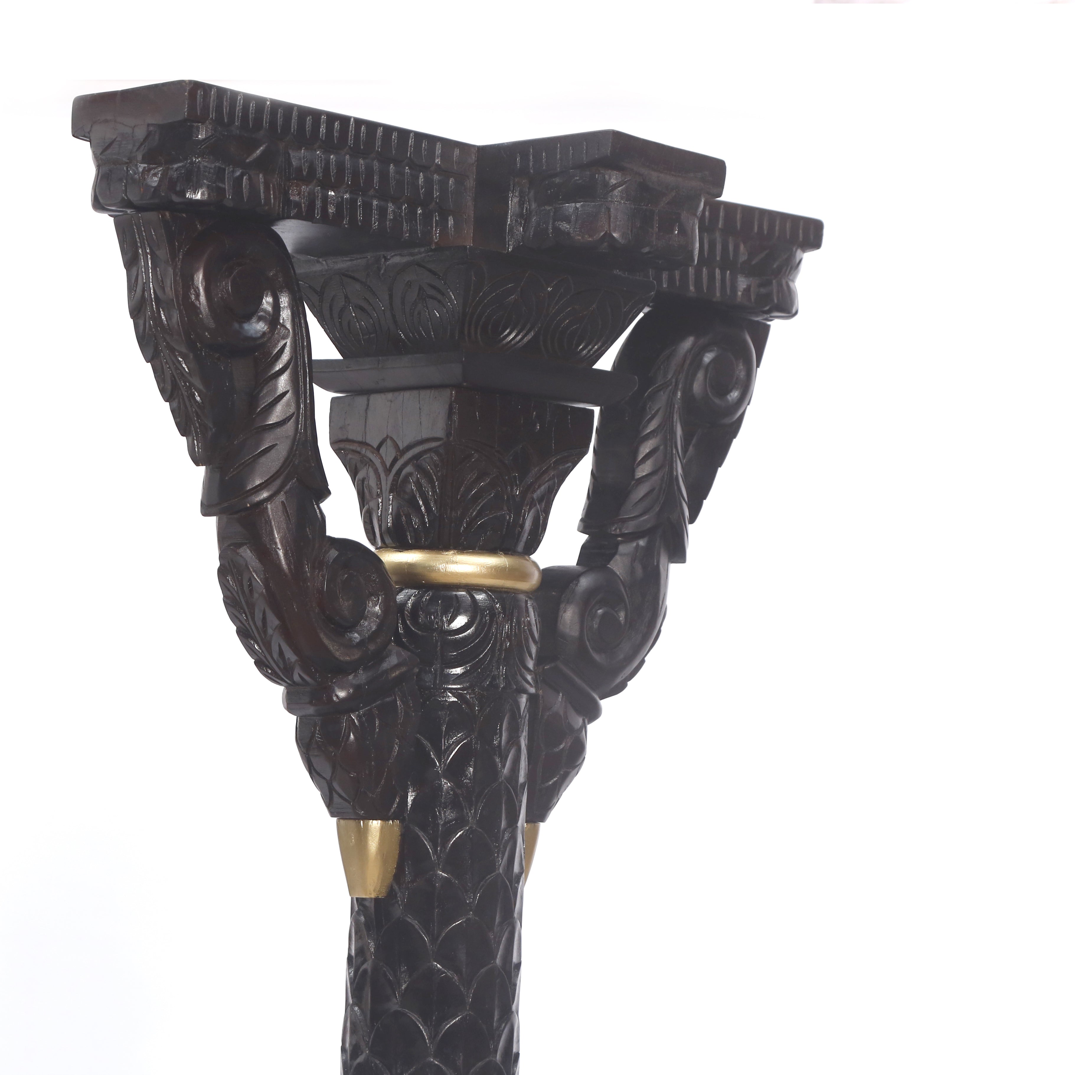 Solid Wood Elephant Pillar Pillar