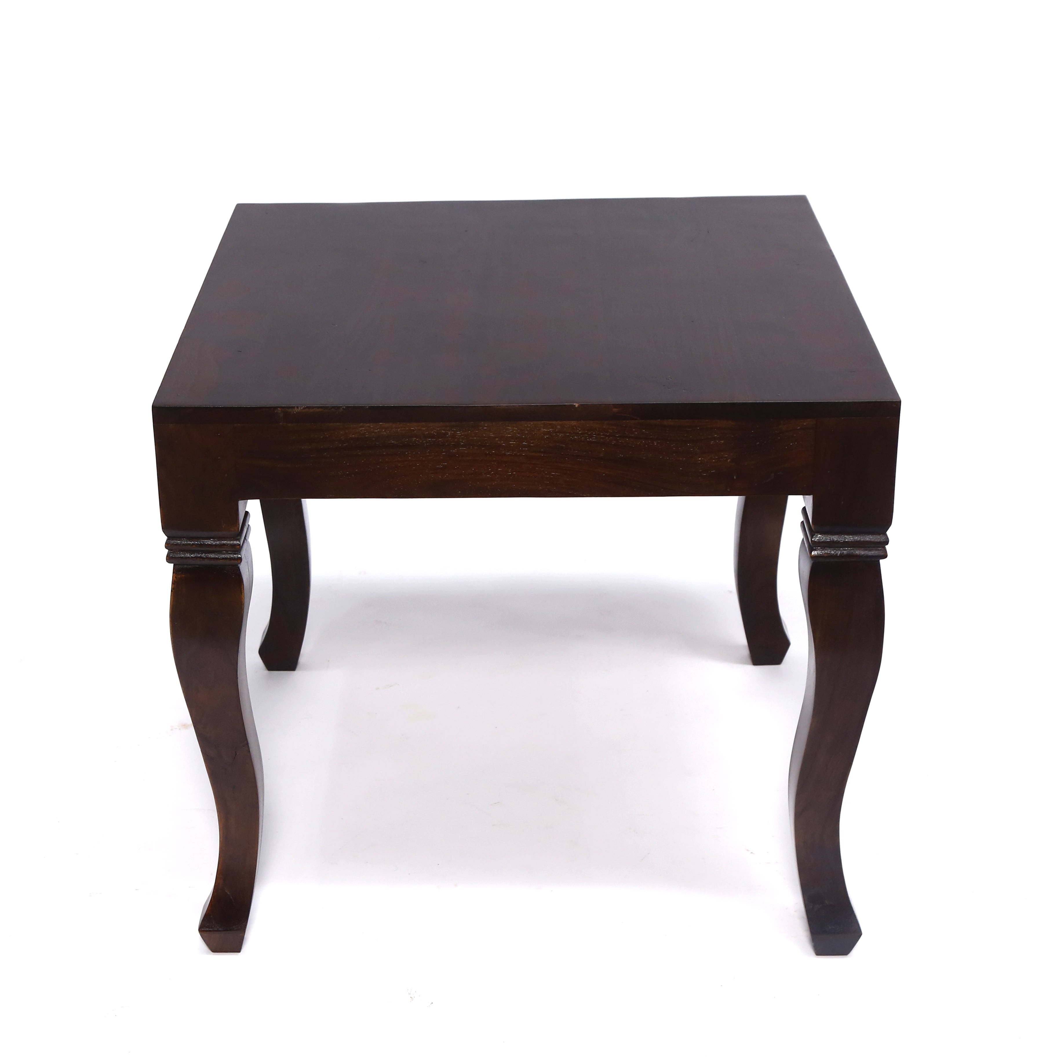 Wooden Curved Leg Tea Table Set Dining Set