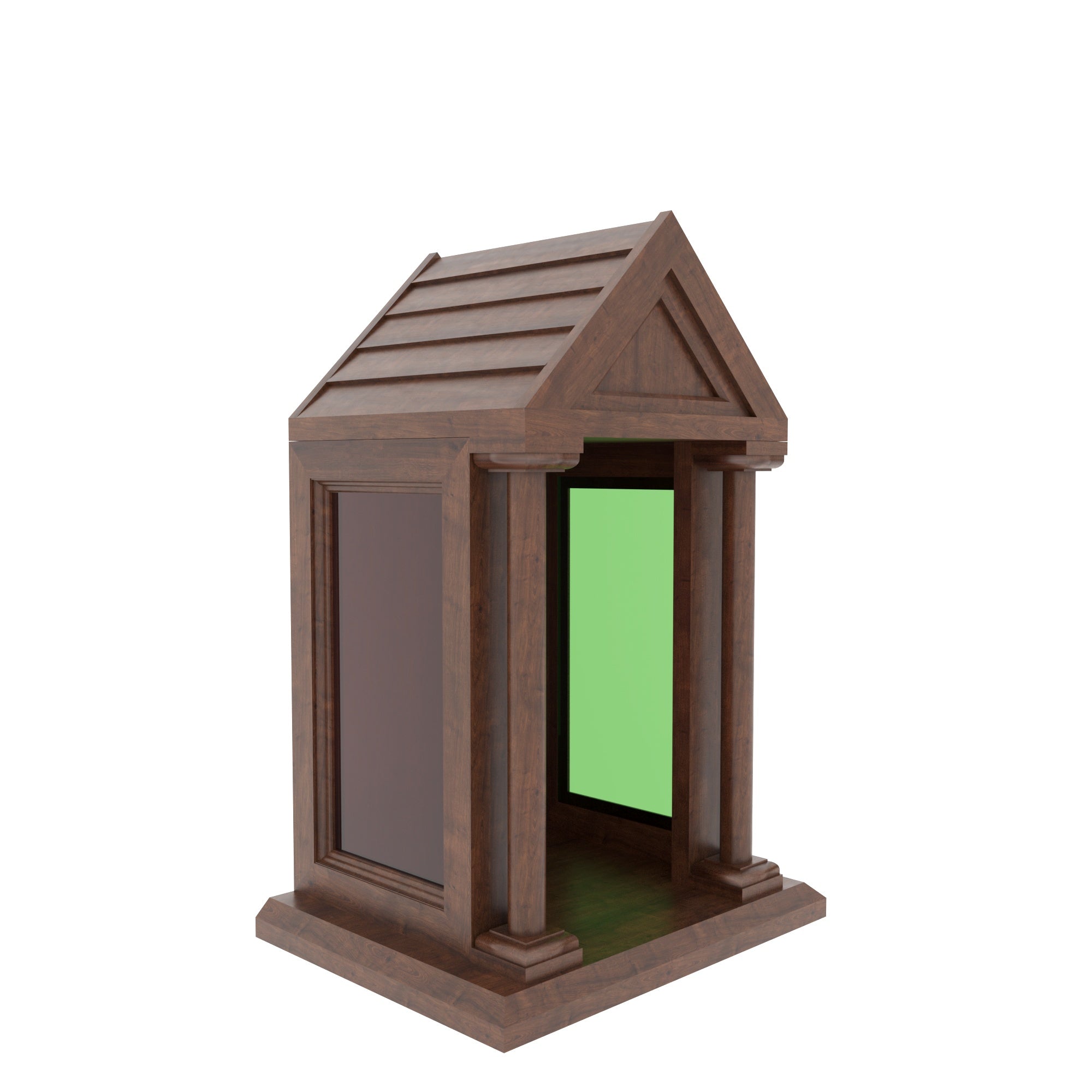 Wooden Tabletop Altar with Enclosed Panel Design Altar