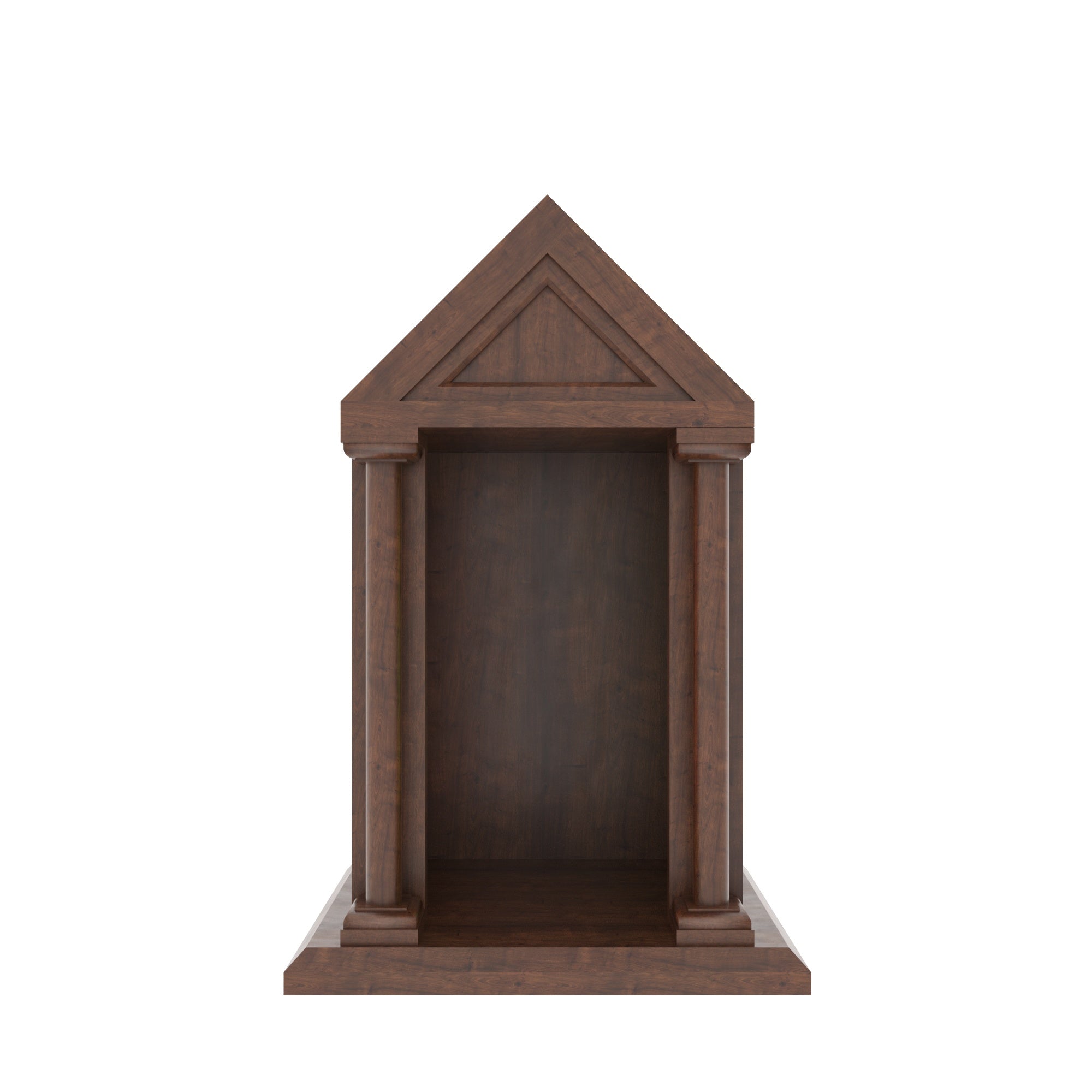 Wooden Tabletop Altar with Enclosed Panel Design Altar