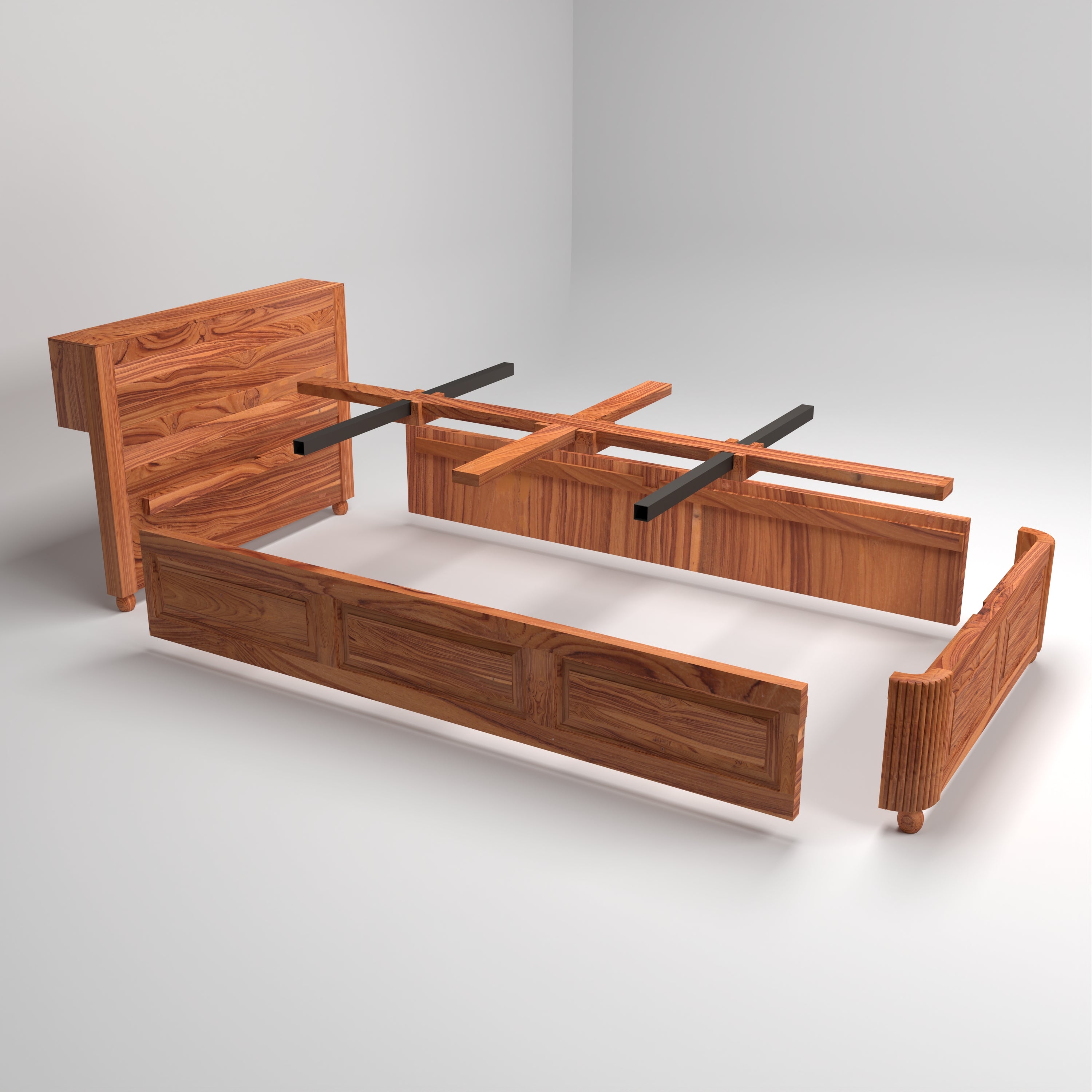 Bali Inspired Single person Bed Bed