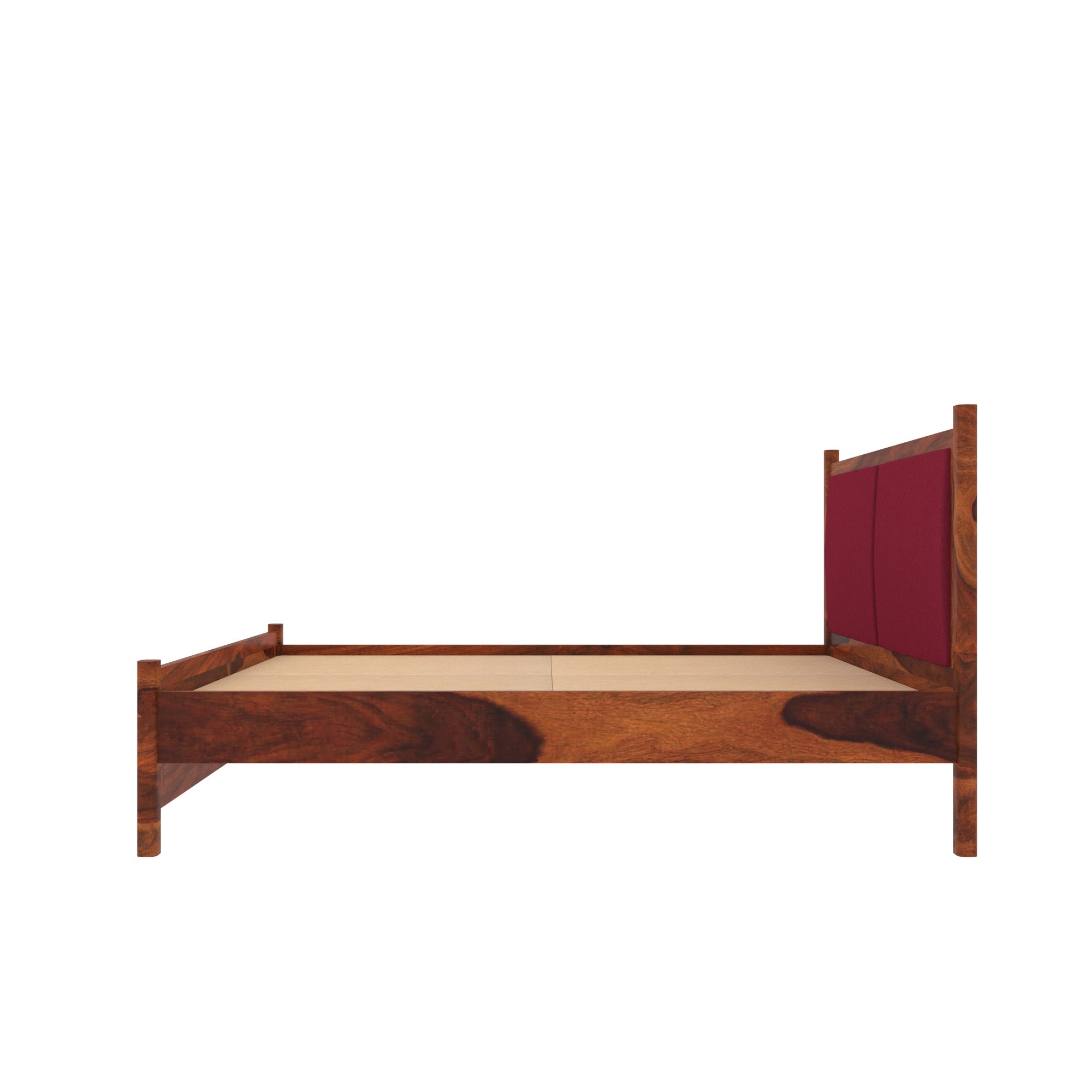 Upholstered Headboard Bed with Cane Panel Footboard Bed