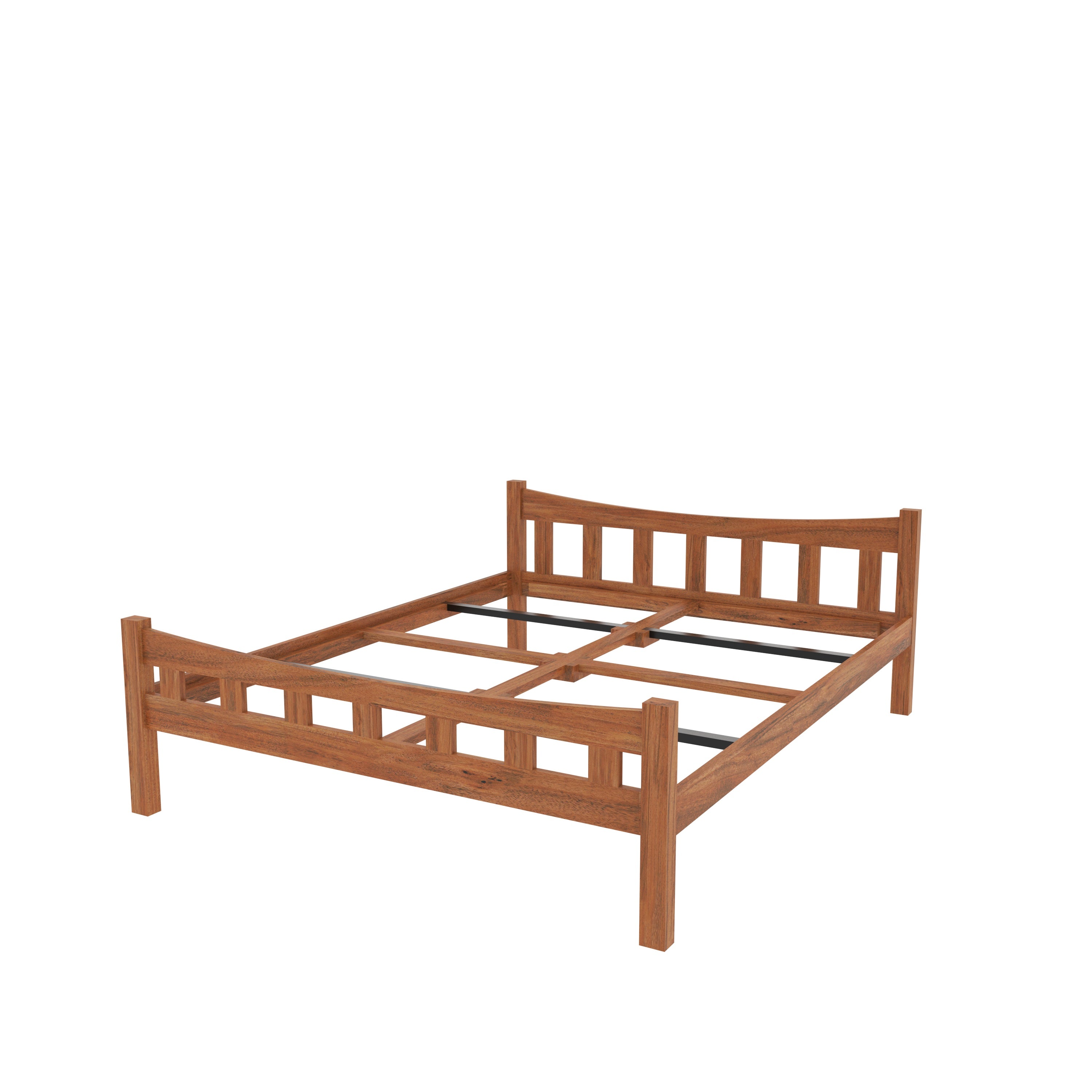 Contemporary Rustic Bedroom: Teal Accent Wall & Wooden Platform Bed bed