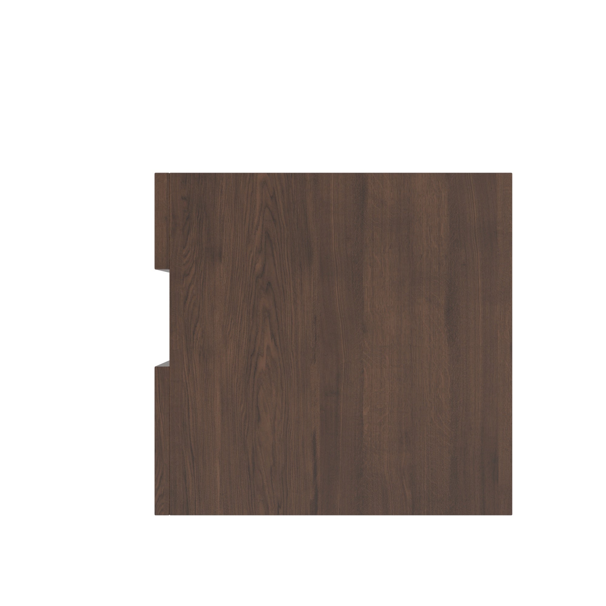 Modern Walnut-Finish Bedside Table with Open Storage Bedside