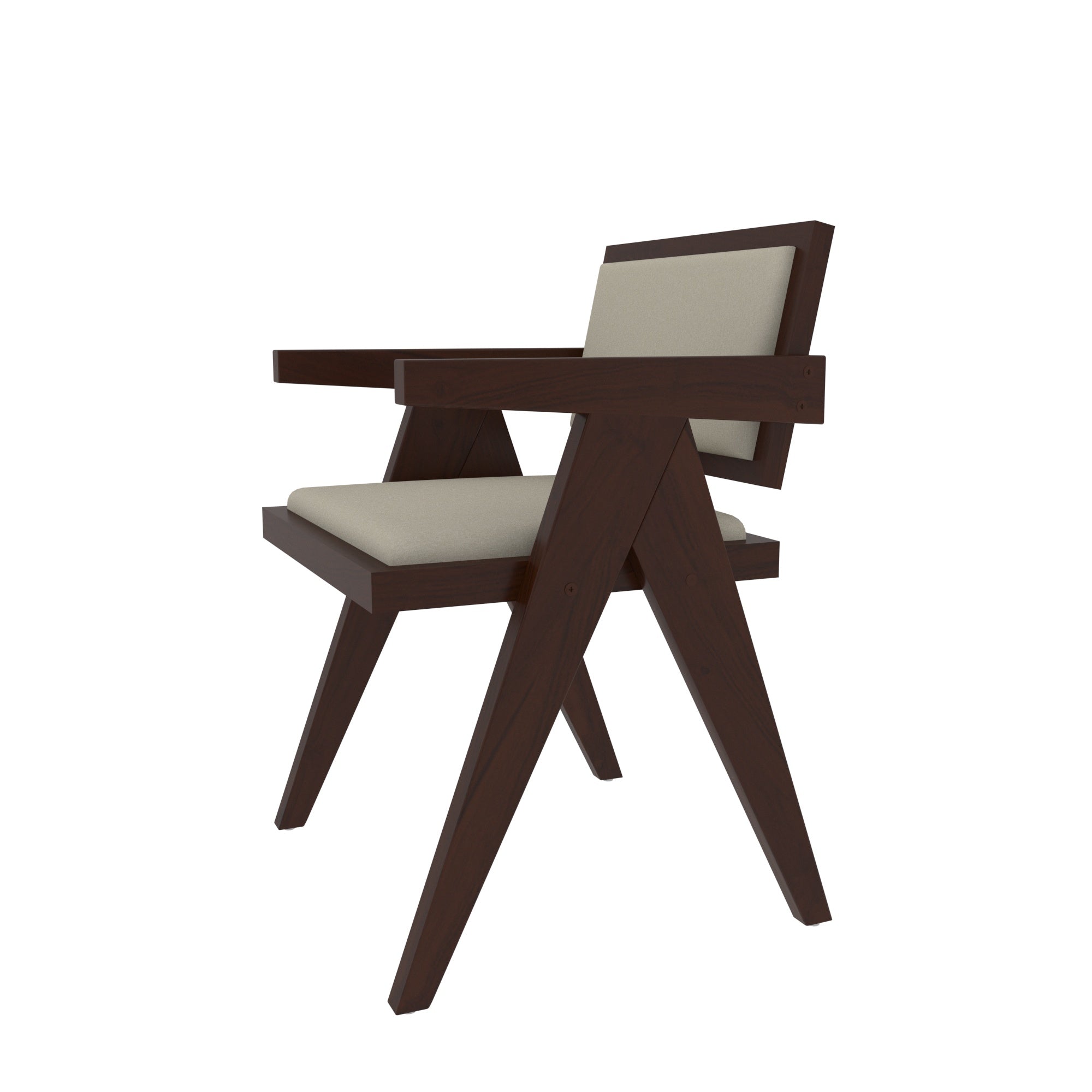 Upholstered Chandigarh Concept Dining Chair Arm Chair