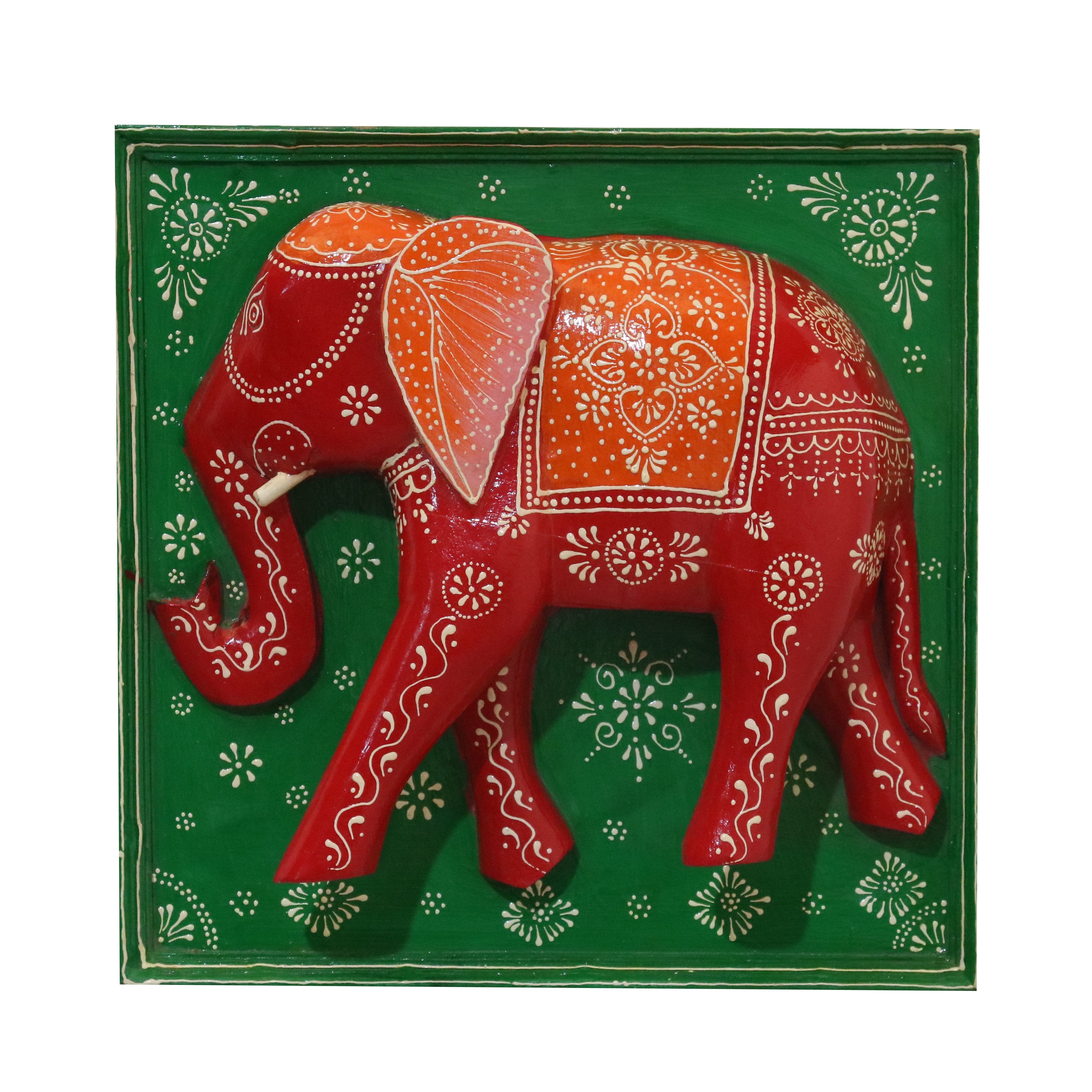 Elegant Wooden Elephant Frame Wall Decor