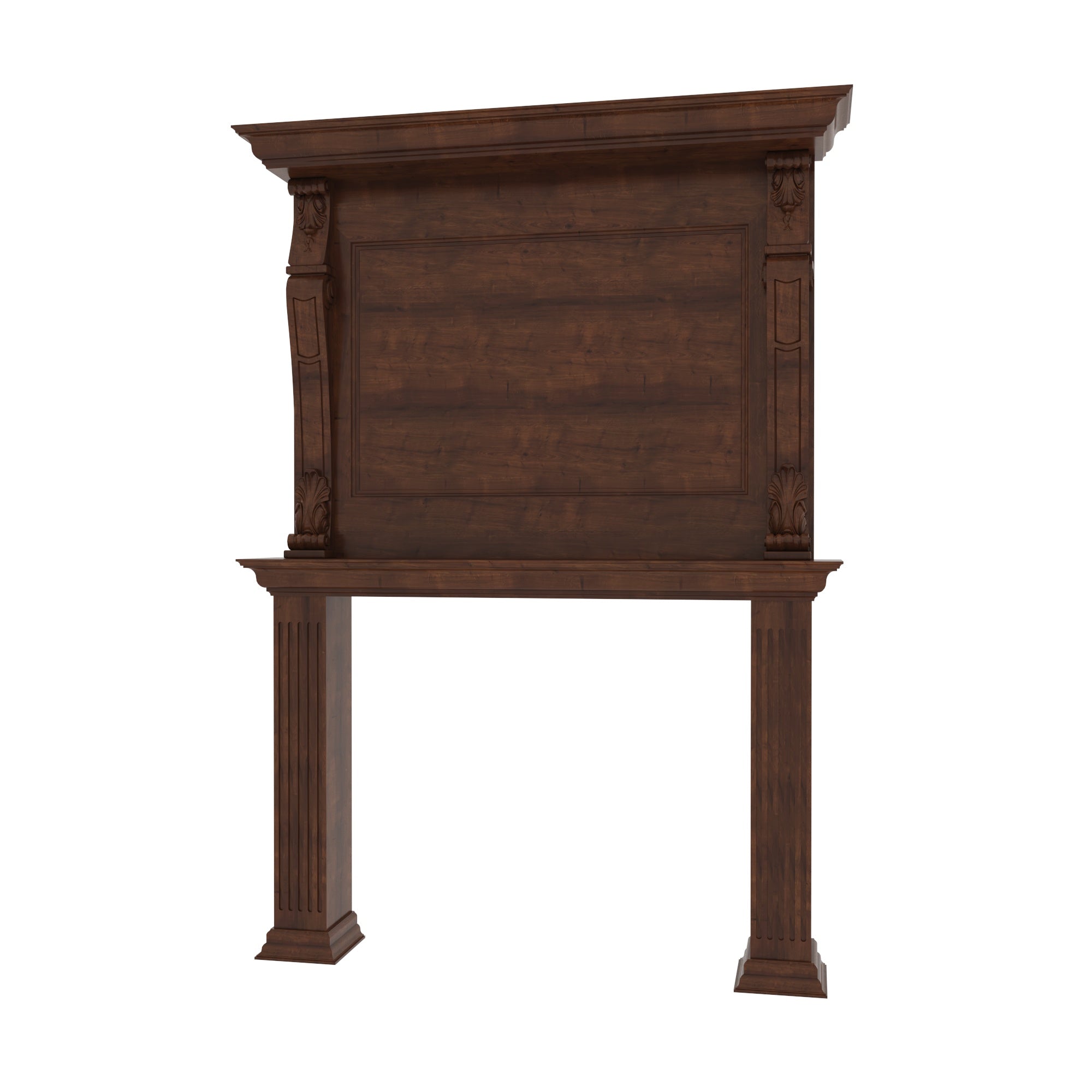 Regal Fireplace TV Wall Unit with Classic Crown Detailing Tv stand