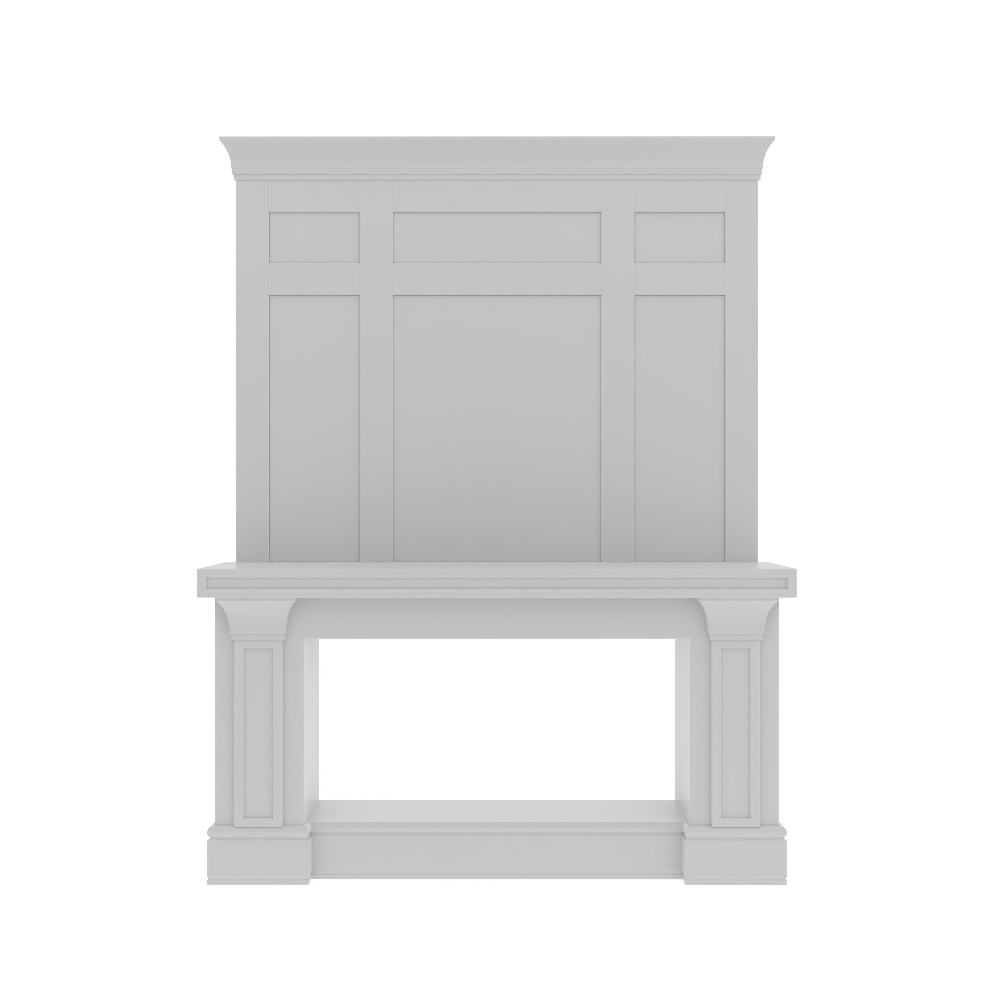 Modern Fireplace with TV Unit – Elegant Wall Entertainment Console Fire Mantel