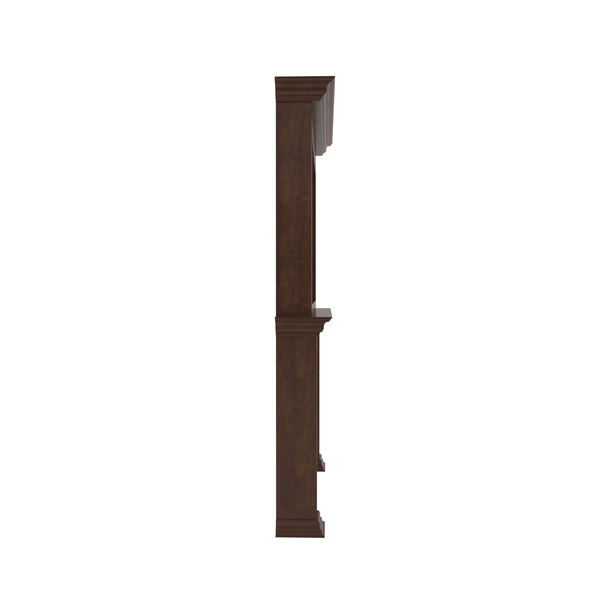 Classic Solid Wood Fireplace TV Unit with Wall Panel & Mantel Design Fire Mantel