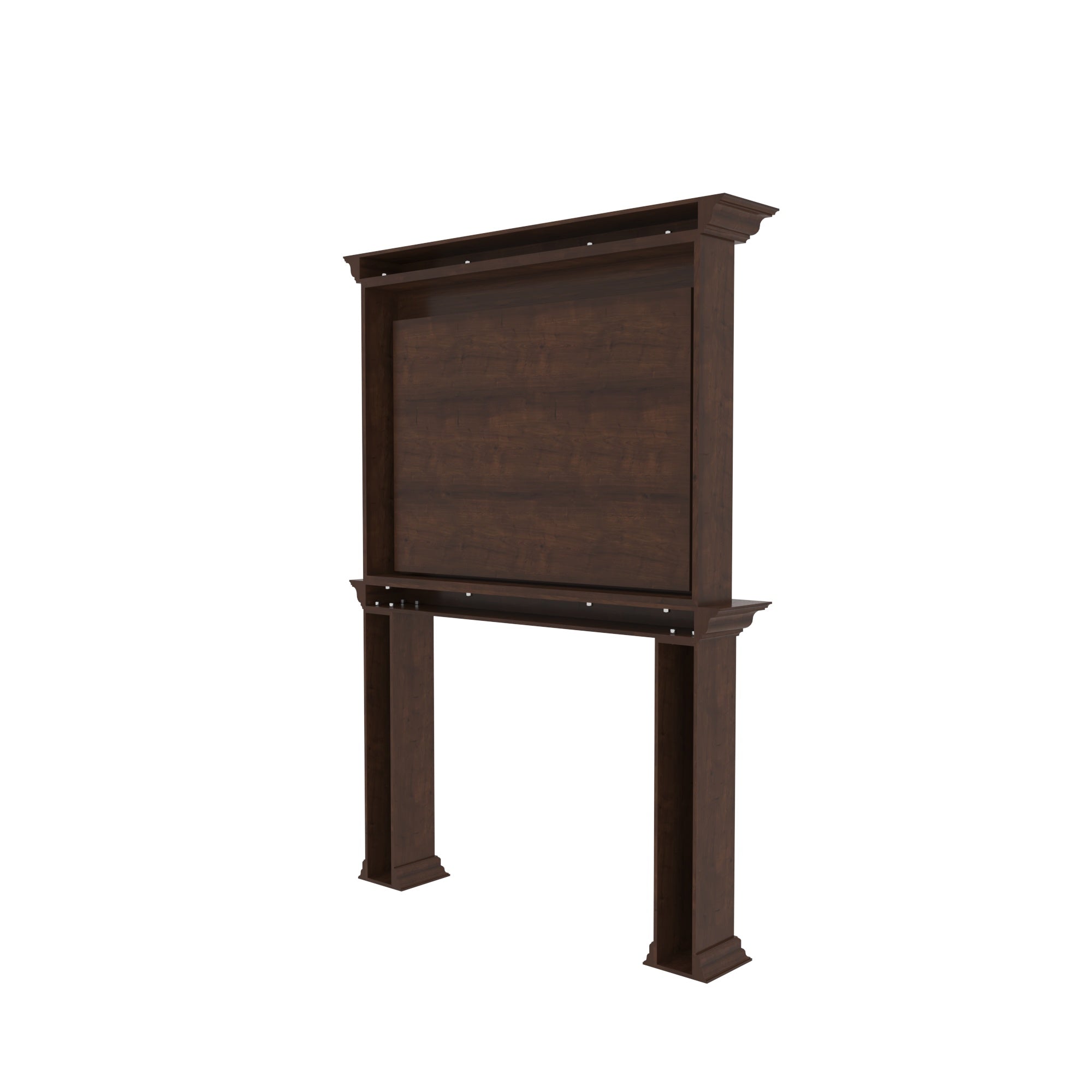 Classic Solid Wood Fireplace TV Unit with Wall Panel & Mantel Design Fire Mantel