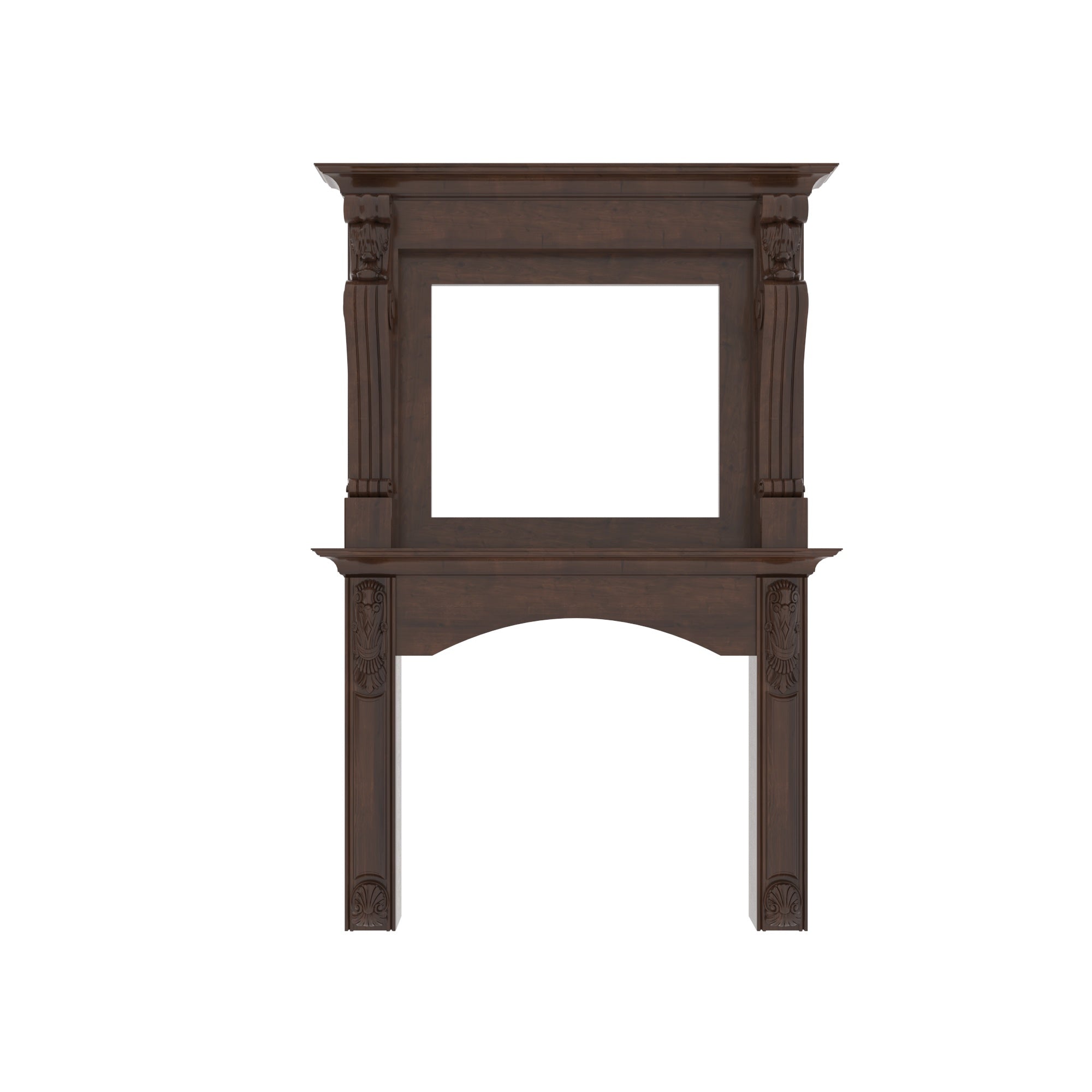 Classic Wooden TV Unit & Fireplace Outer Frame Design Tv stand