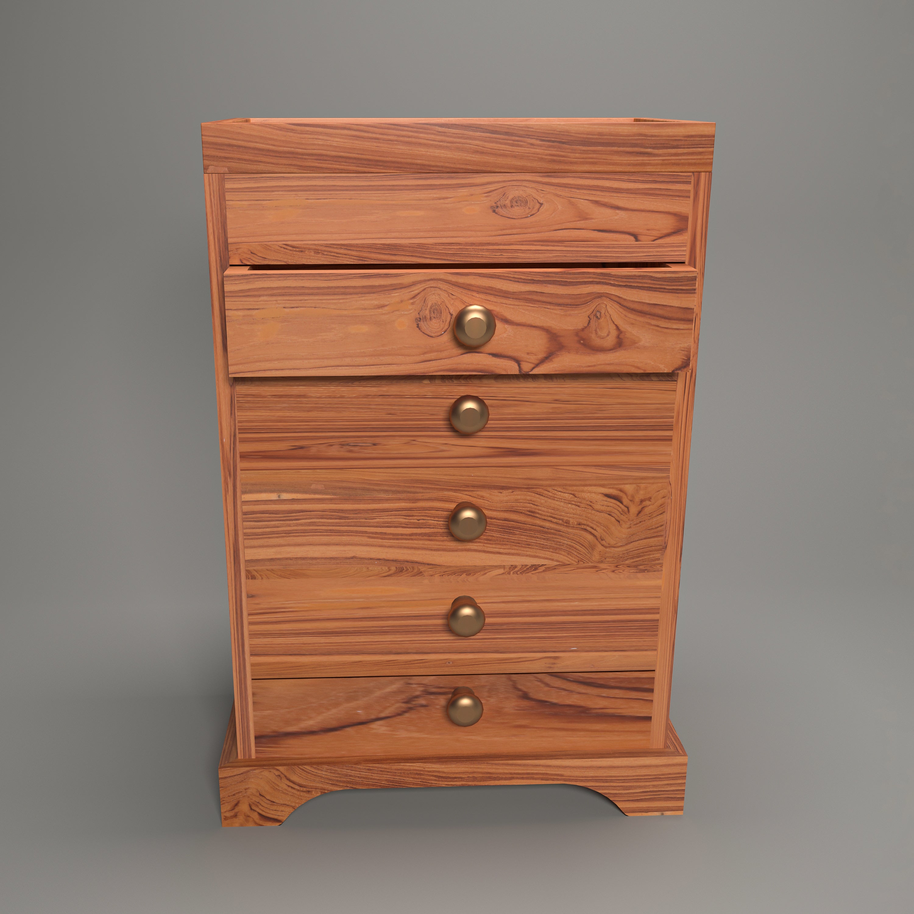 Teak wood 6 compartment compact Jewellery Box Desk Organizer