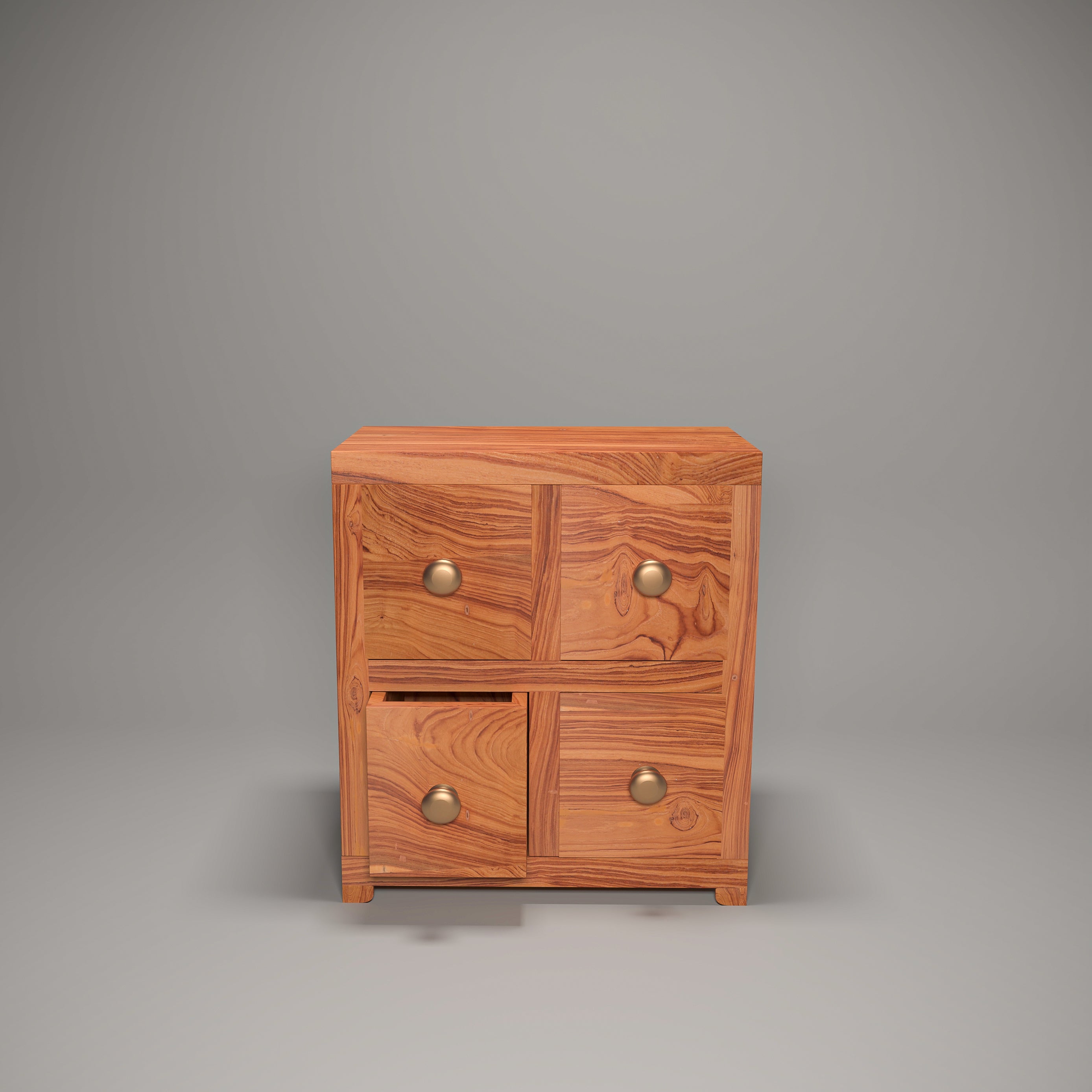 Natural Tone 4 Compartment Sturdy Desk Oragniser Desk Organizer