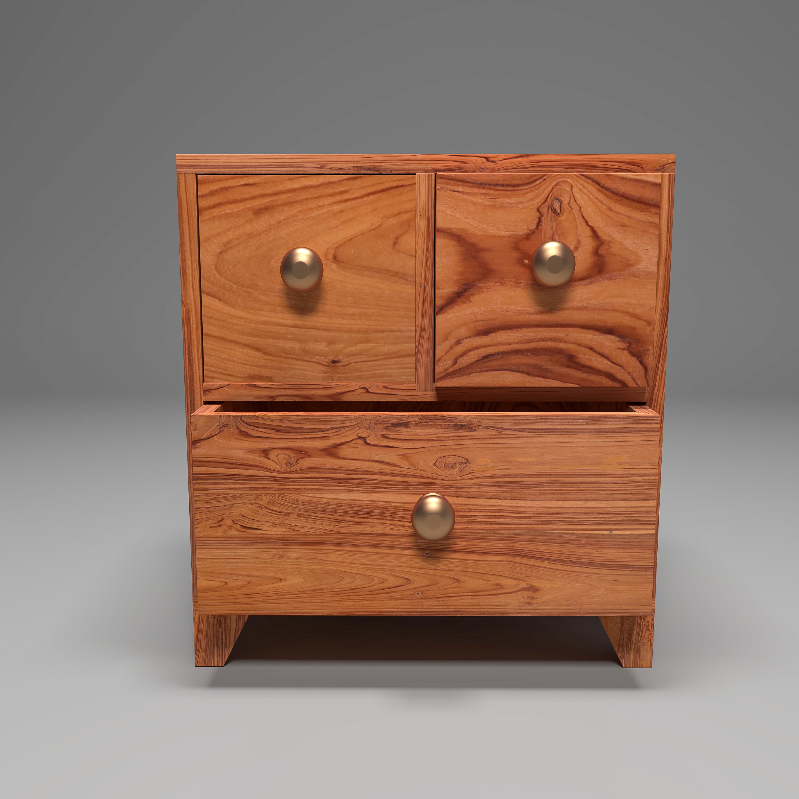 Three Compartment Quirky Desk Organizer (Natural) Desk Organizer