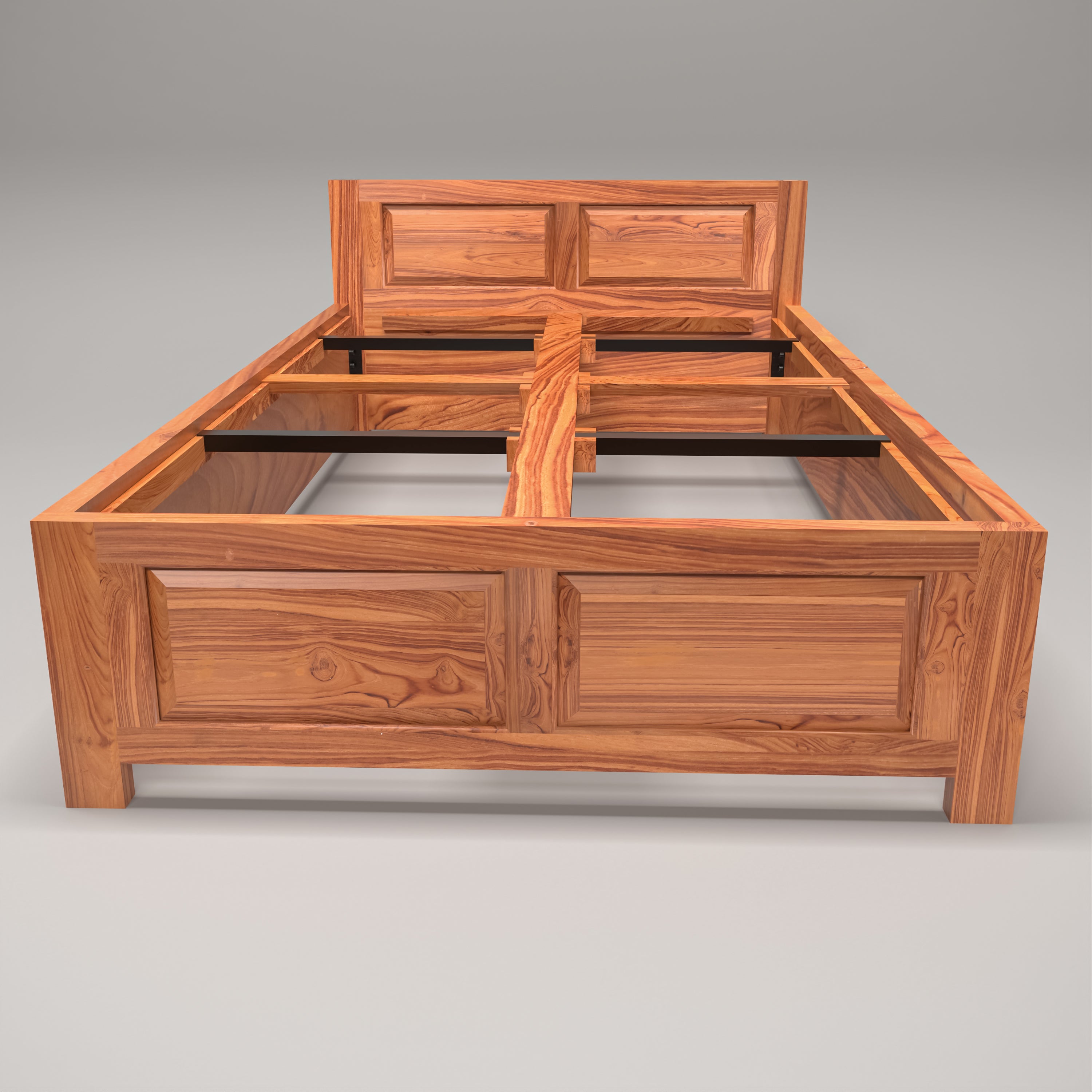 Wooden Designed Single Bed (Teak Wood) Bed