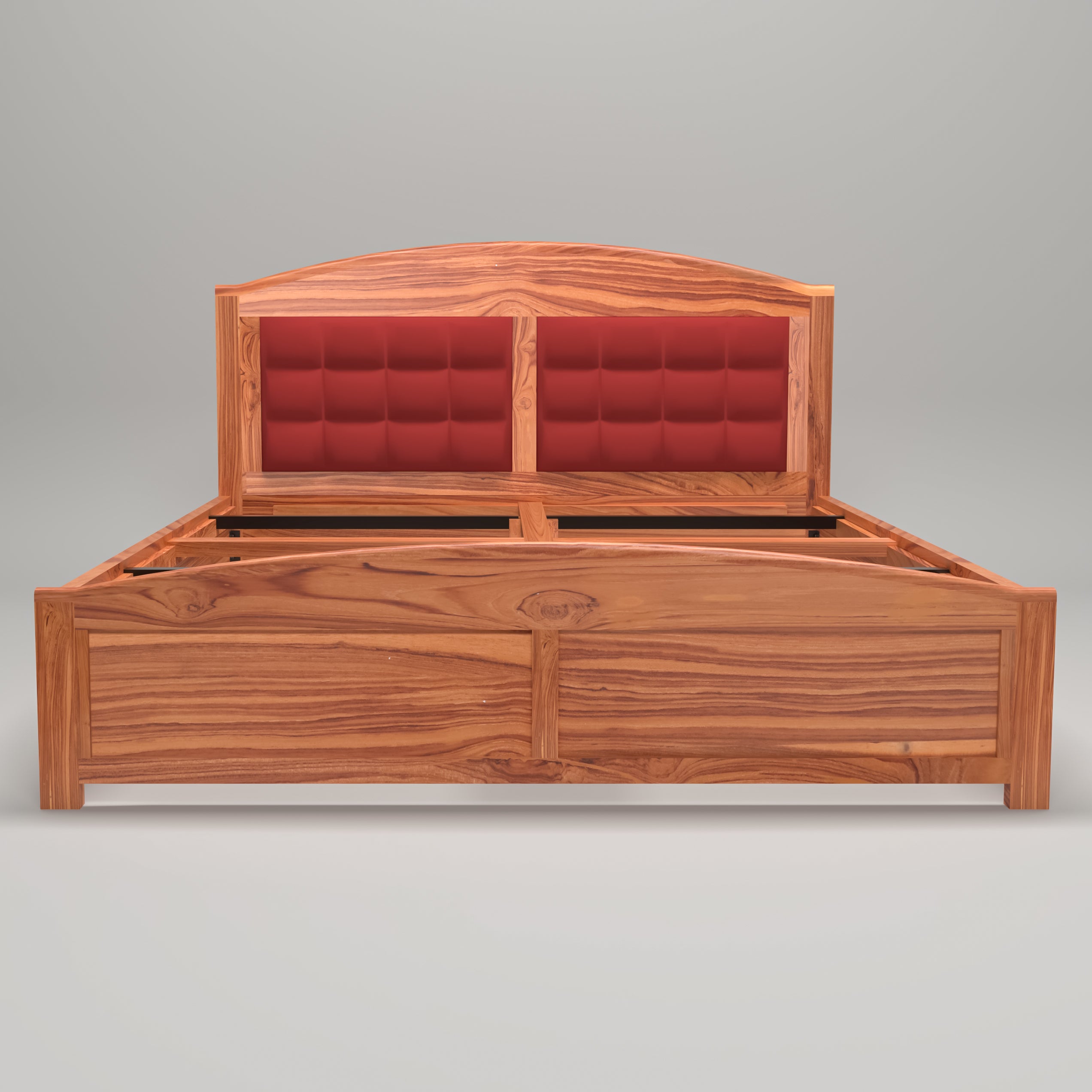 Wooden Classical Upholstered Bed (Teak Wood) Bed