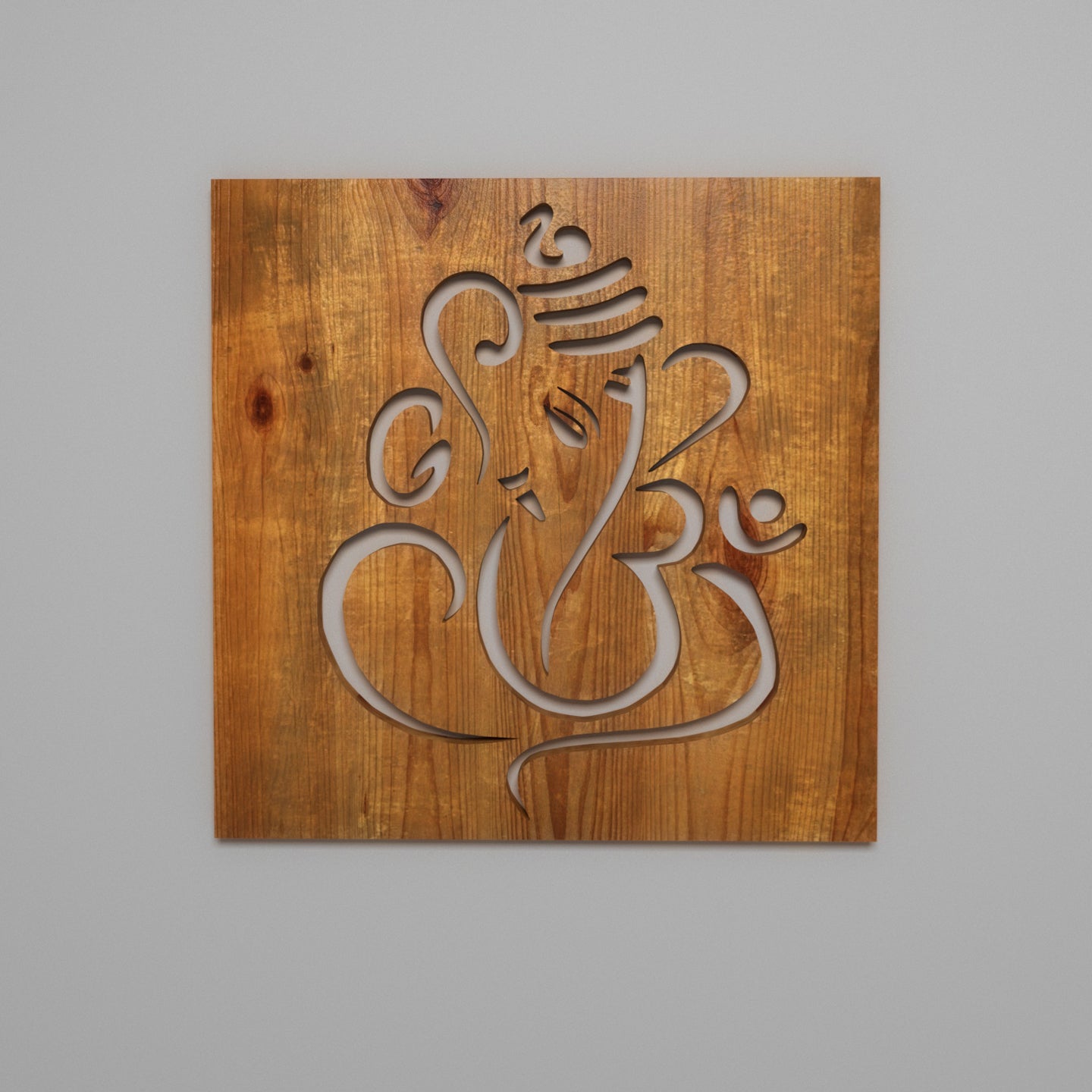 Classic Lord Ganesha Handmade Wooden Wall Decor for Home Wall Decor