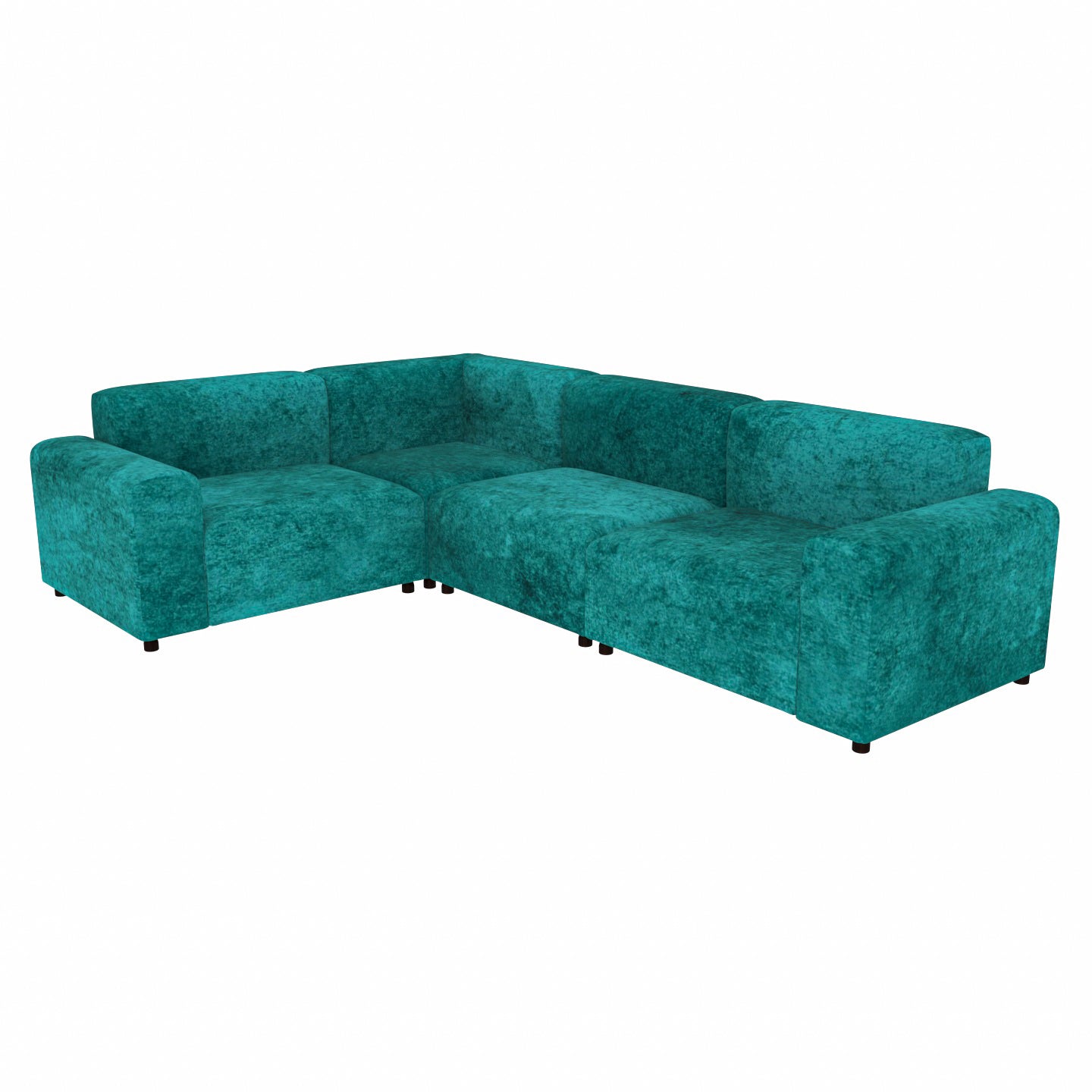 Blue Sea Water Coloured Comfort Long L Shaped 4 Seater Sofa for Home Sofa