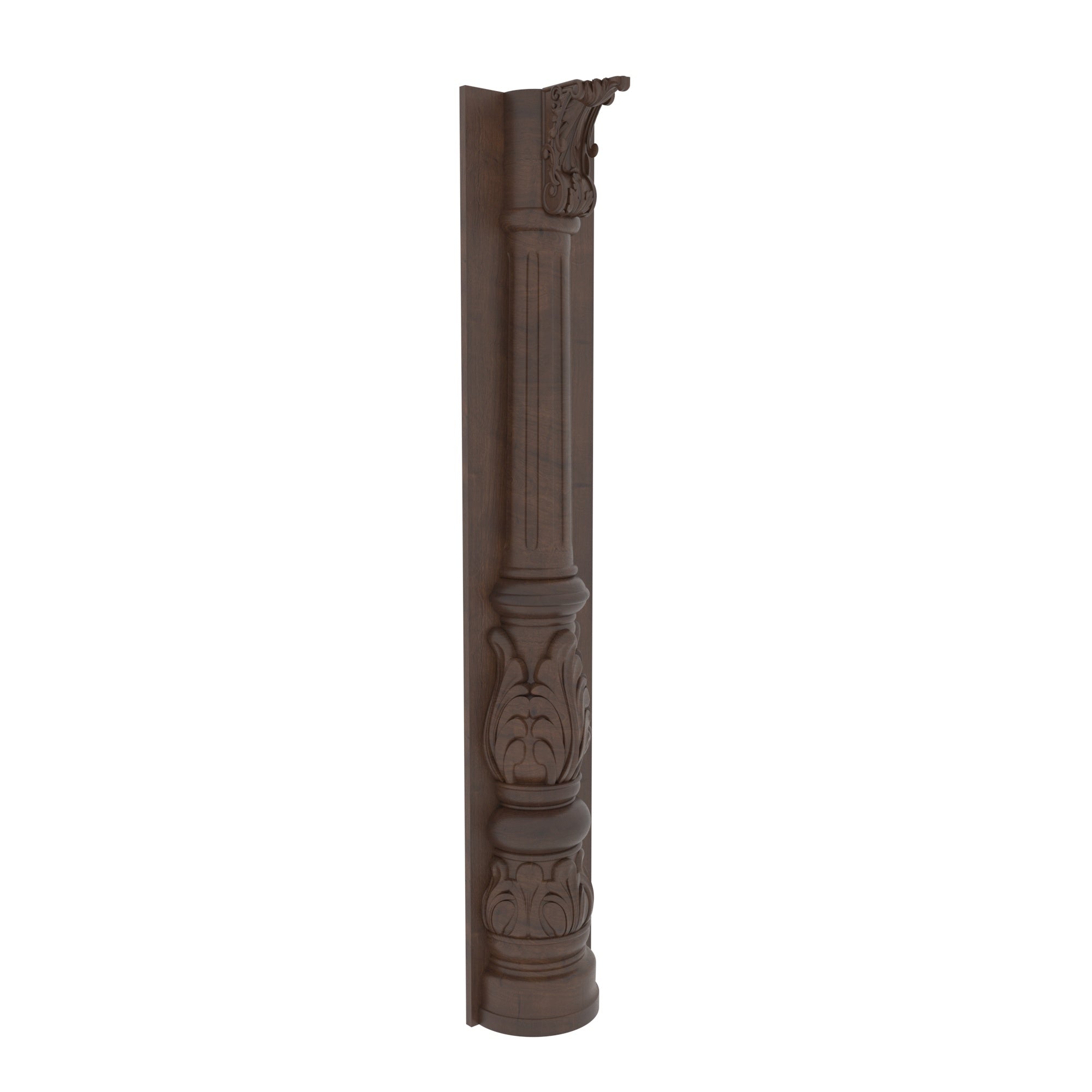Hand-Carved Corinthian Style Decorative Pilaster Pillar