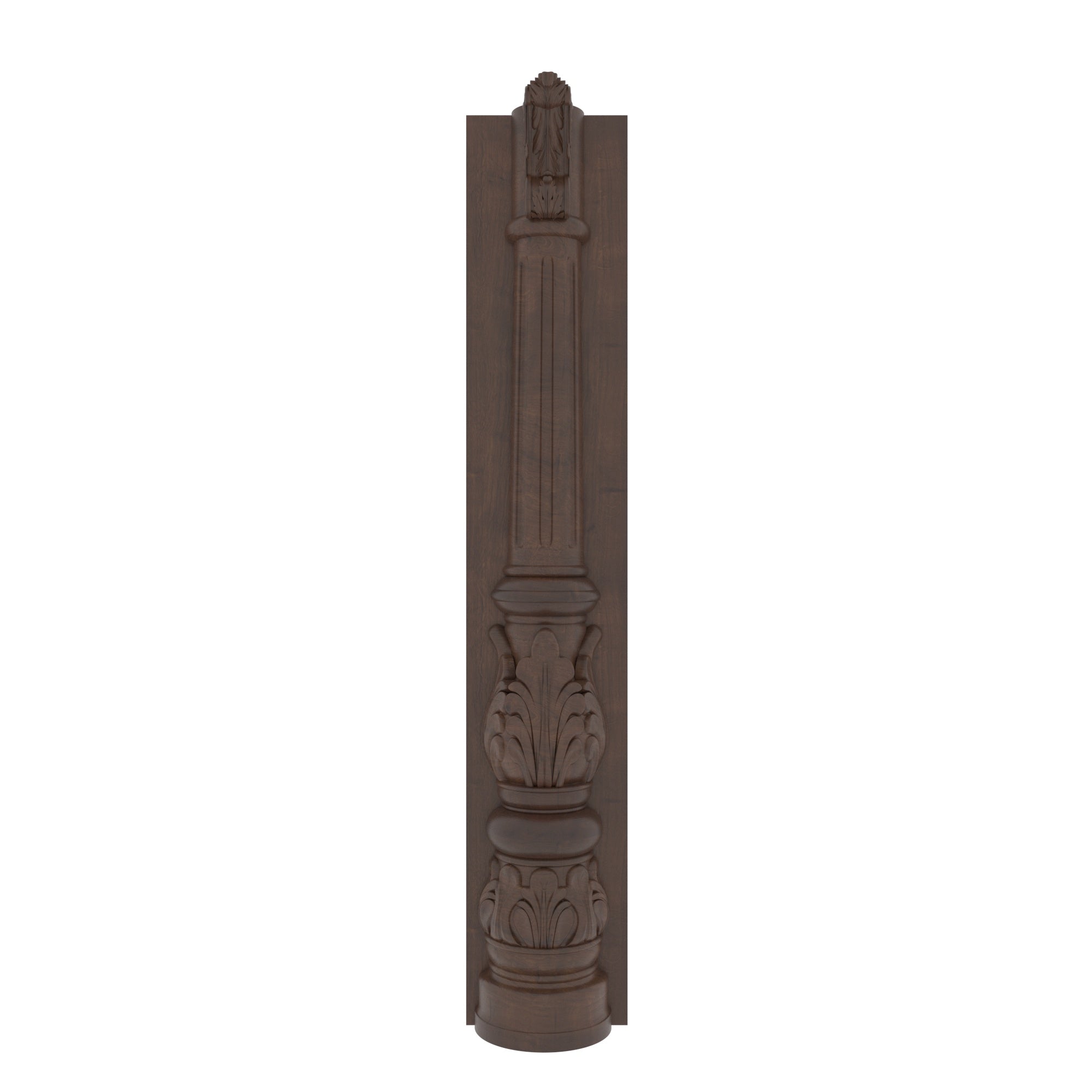 Hand-Carved Corinthian Style Decorative Pilaster Pillar