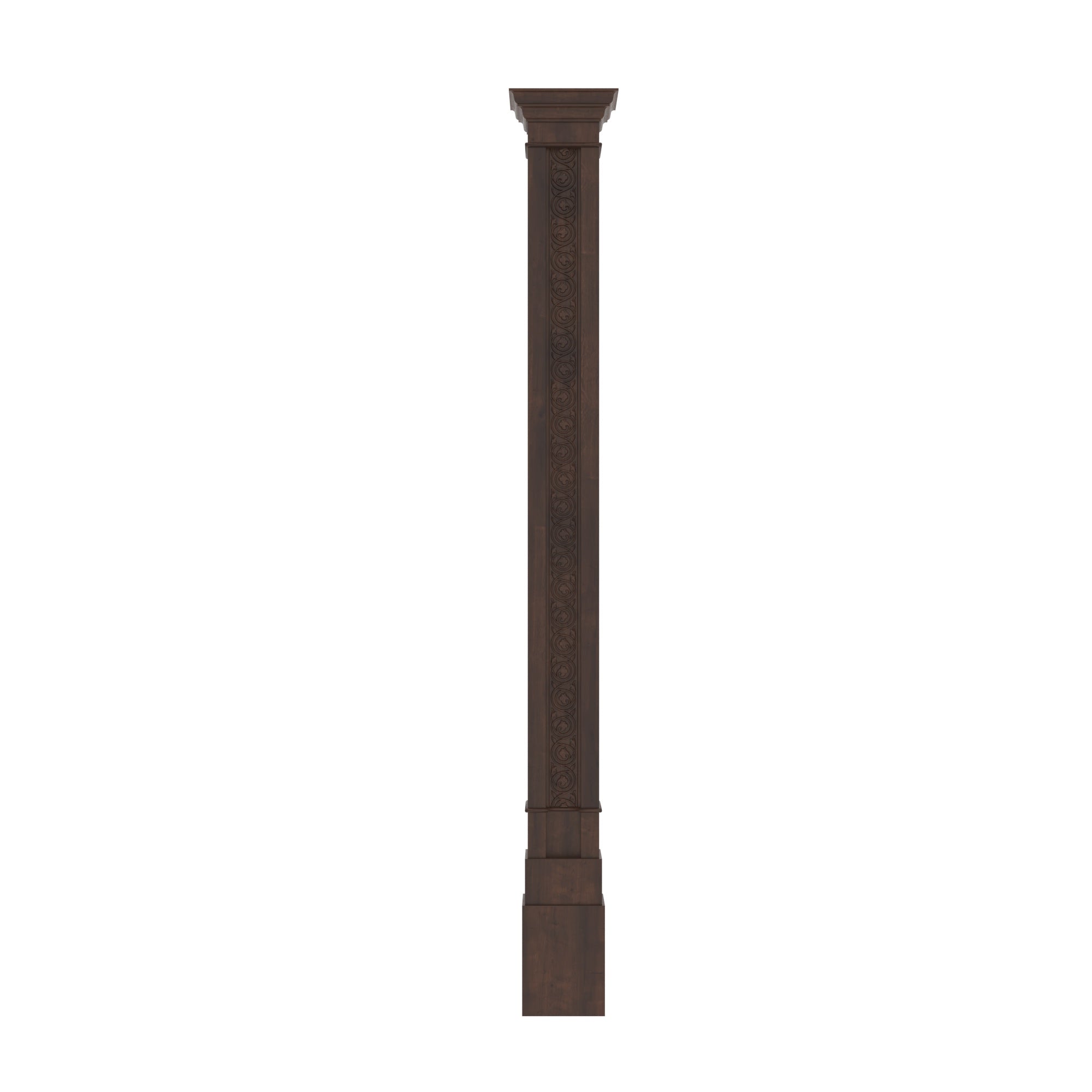 Hand-Carved Floral Vine Decorative Pillar Pillar