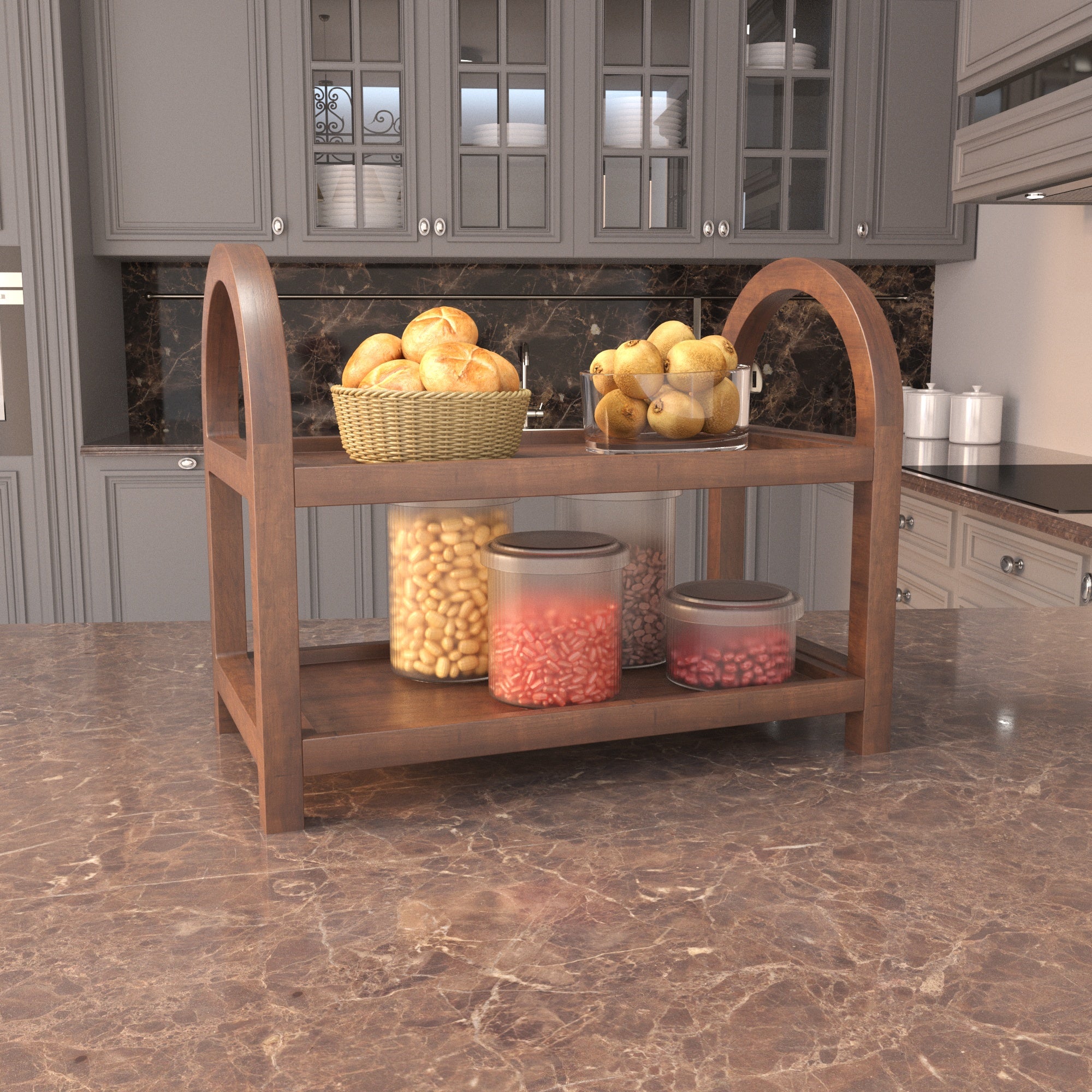 Solid wooden 2 shelf Rack Wall Rack