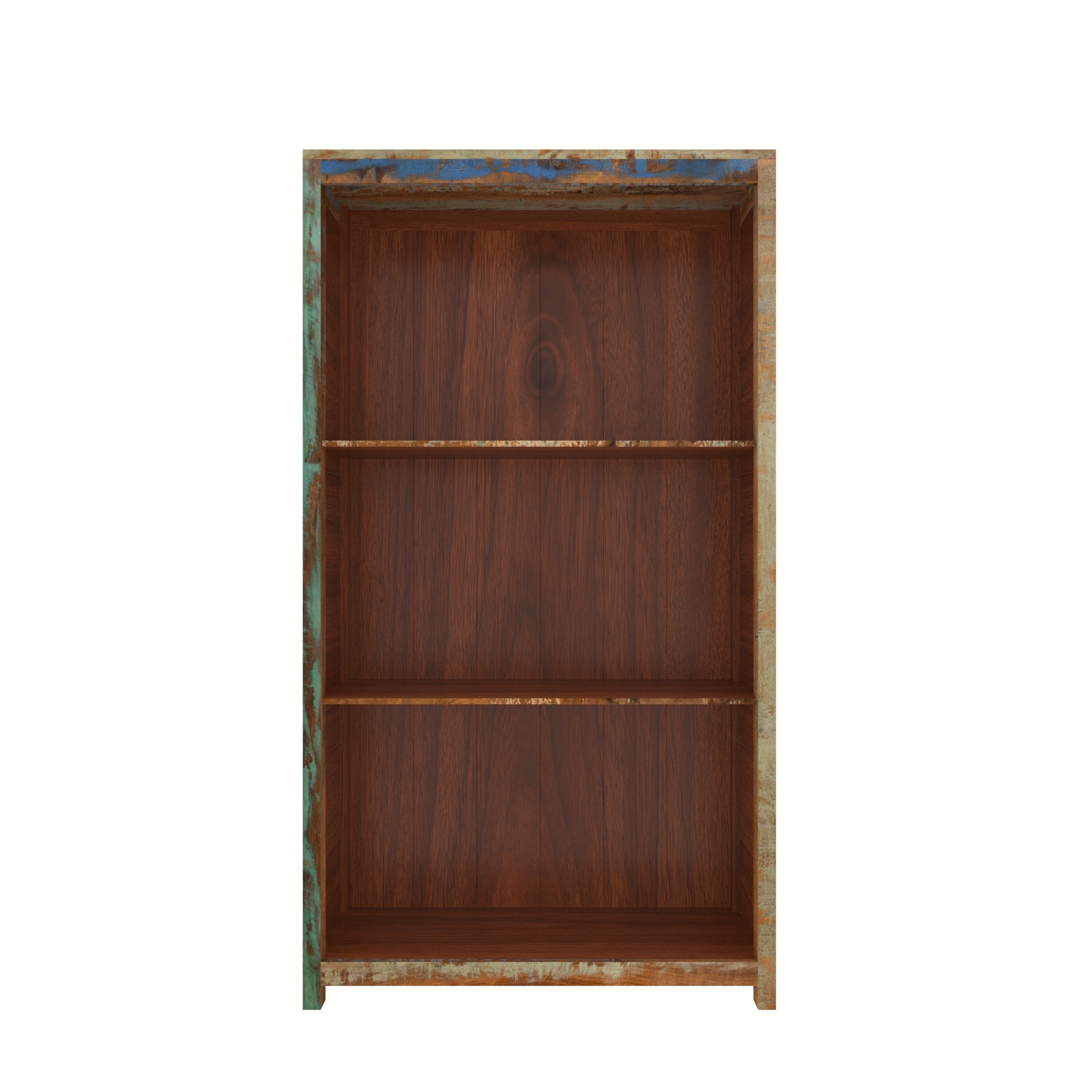 Colorful Reclaimed Wood Bookshelf - Open Display Unit Wardrobe
