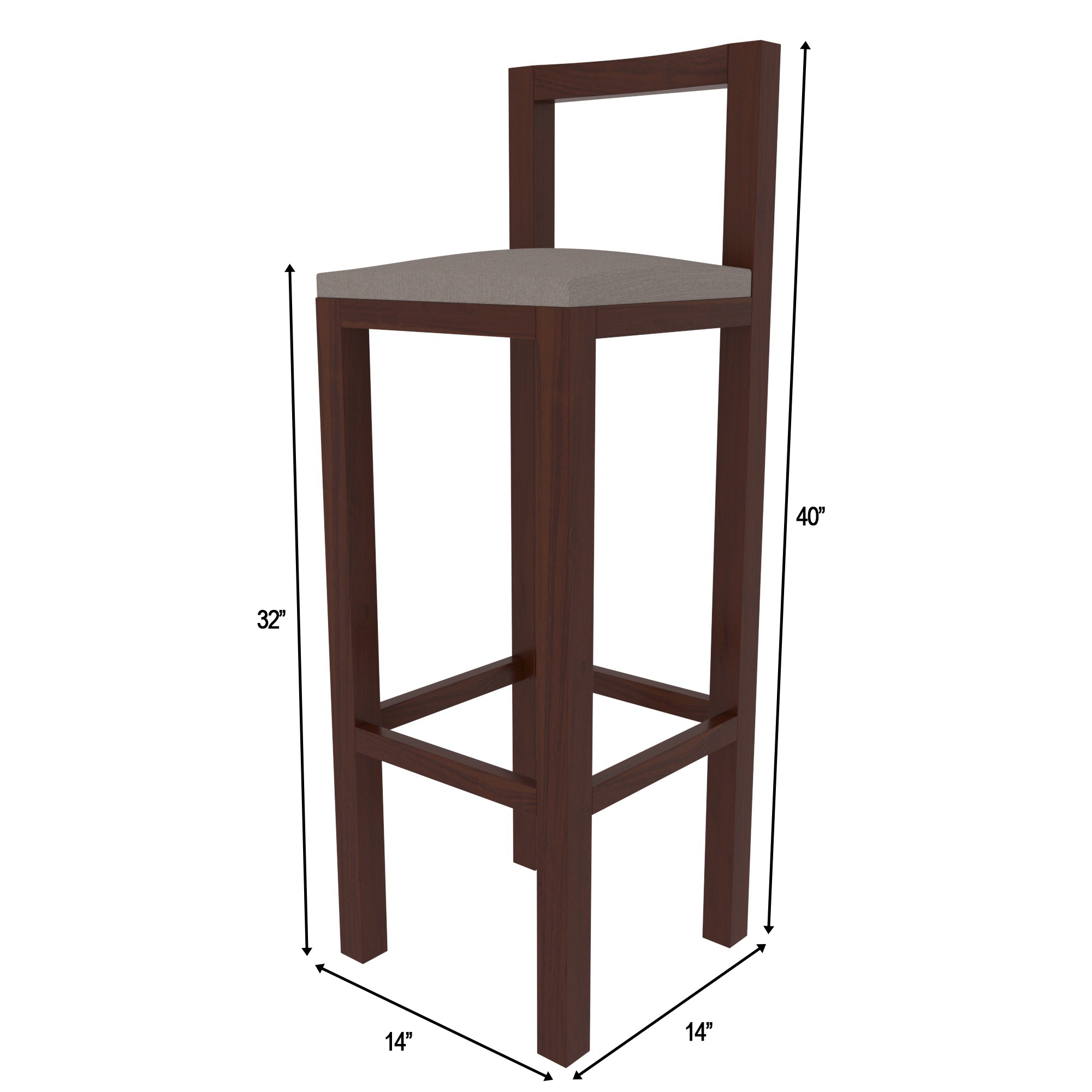 Unique Long Heighted Wooden Handmade Bar Chair Bar Stool