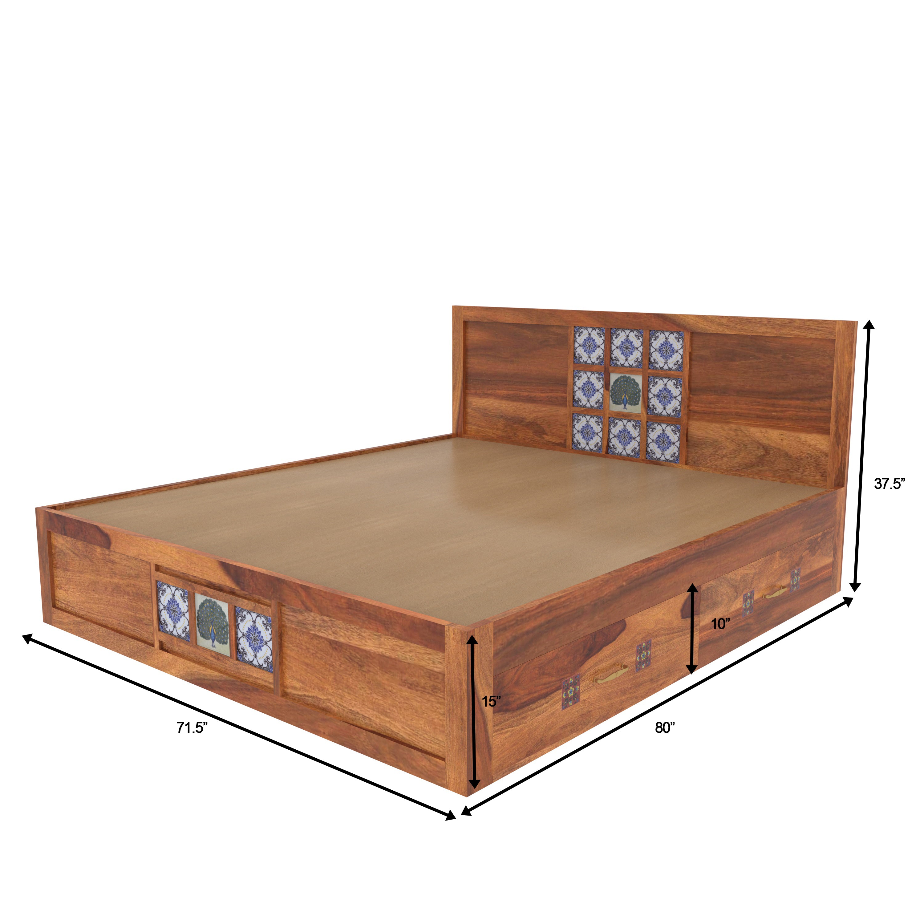 Regal Comfort tile King Drawer storage Bed Bed