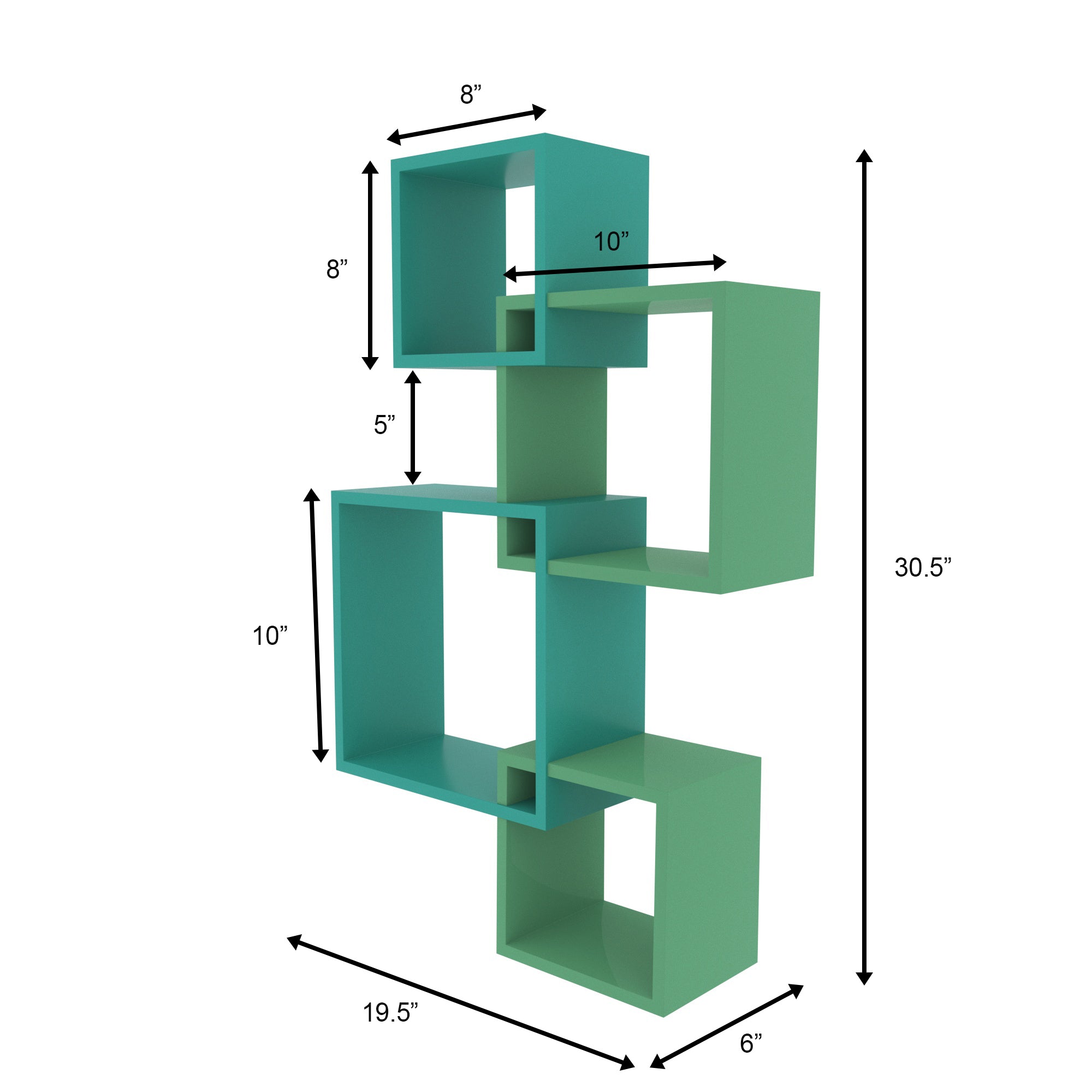Geometric Wall Shelf - Modern Interlocking Display Rack Wall Rack