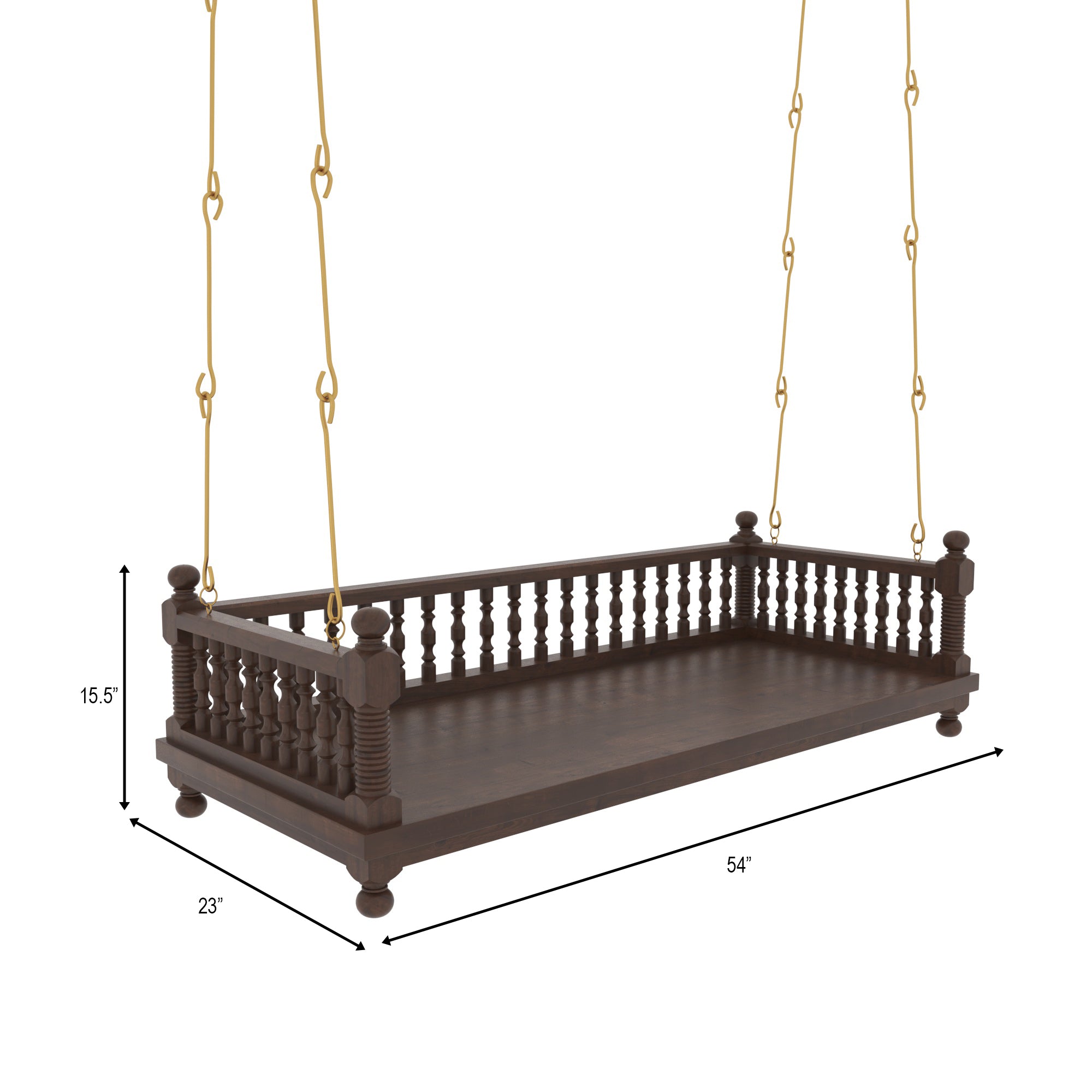 Grand Colonial Baluster Hanging Swing Swing