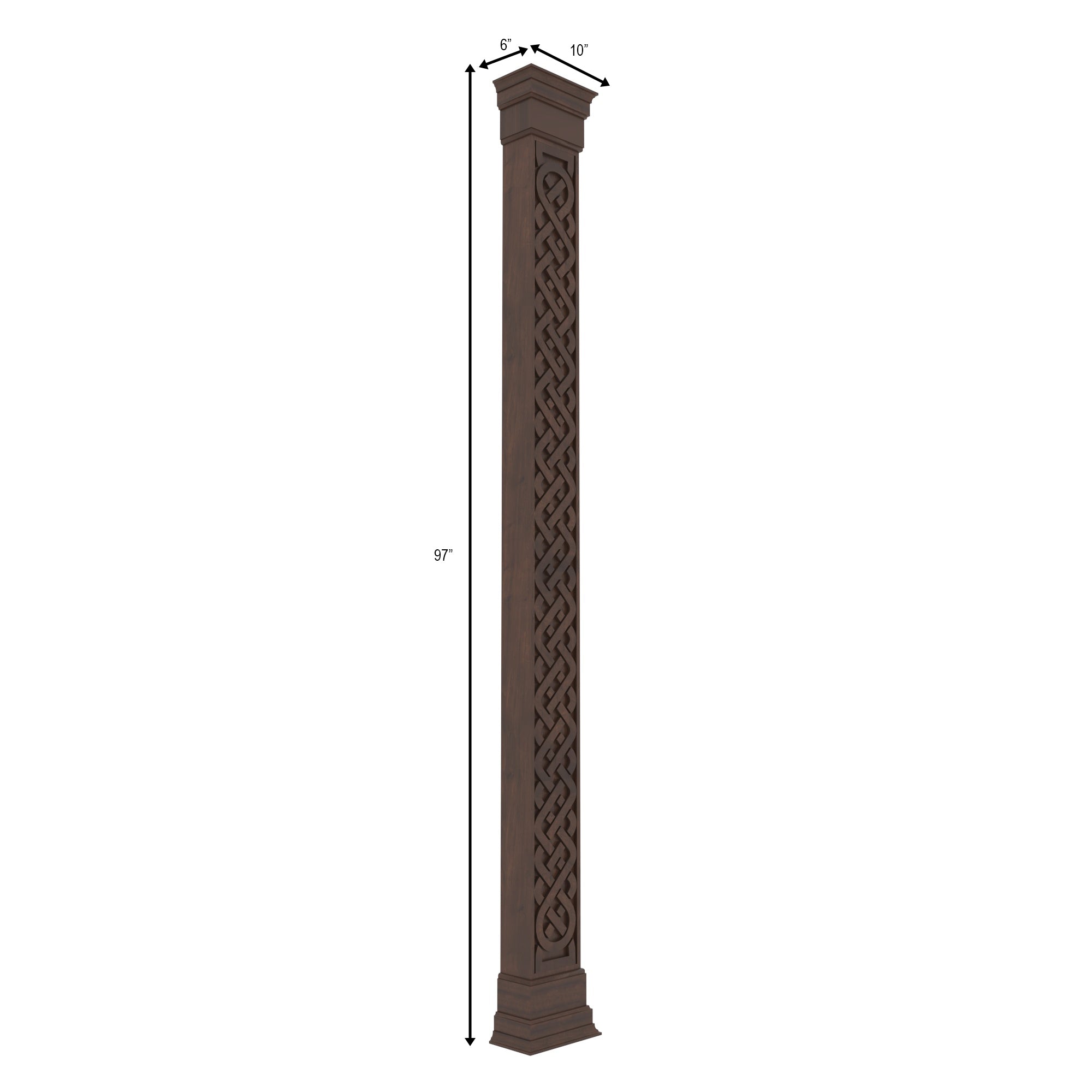 Hand-Carved Interlaced Decorative Pillar Pillar