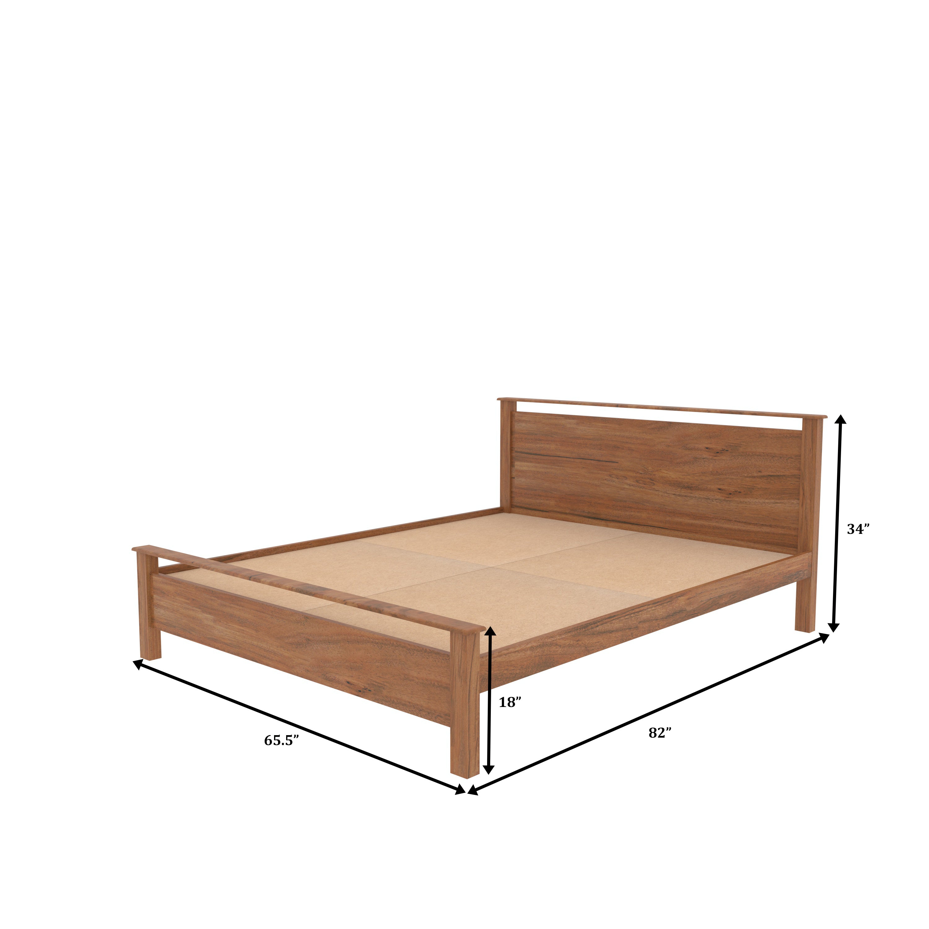 Modern Luxe Bedroom: Geometric Marble Accent & Wooden Platform Bed Bed