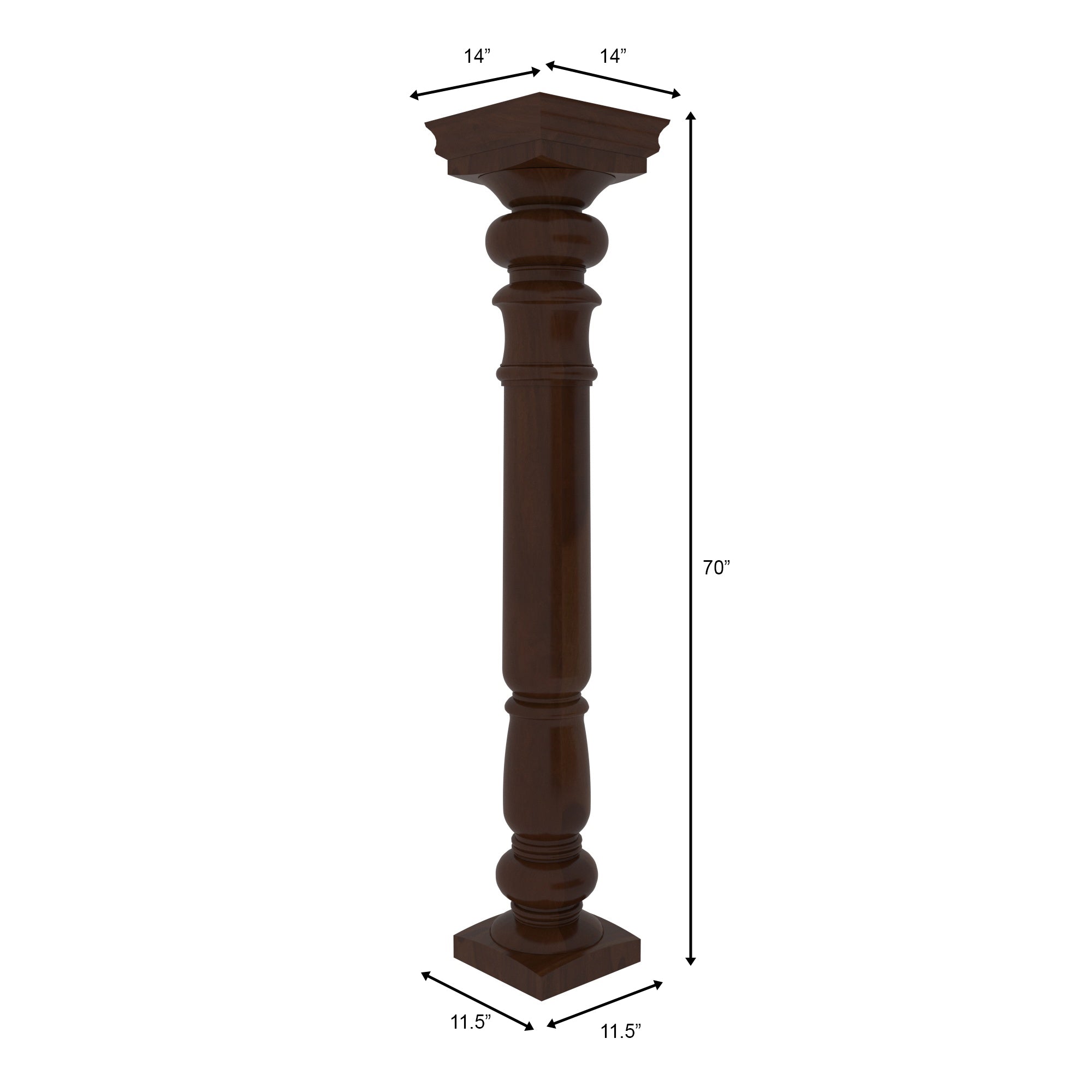 Handcrafted Heritage Pillar - Majestic Indian Design Pillar