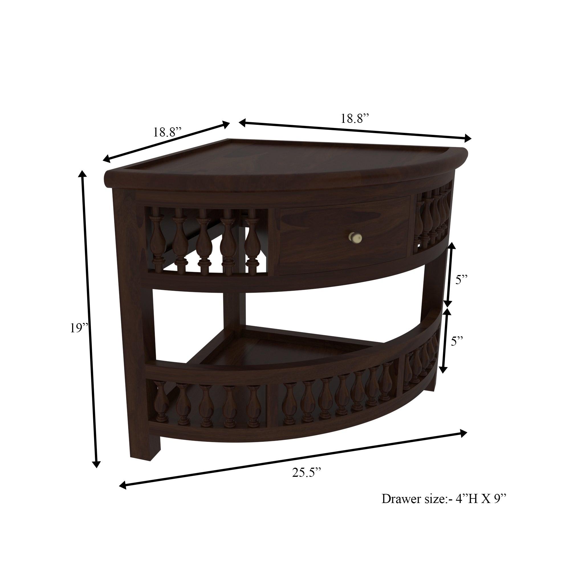 Artisan Corner Cabinet - Heritage Indian Craftsmanship Rack
