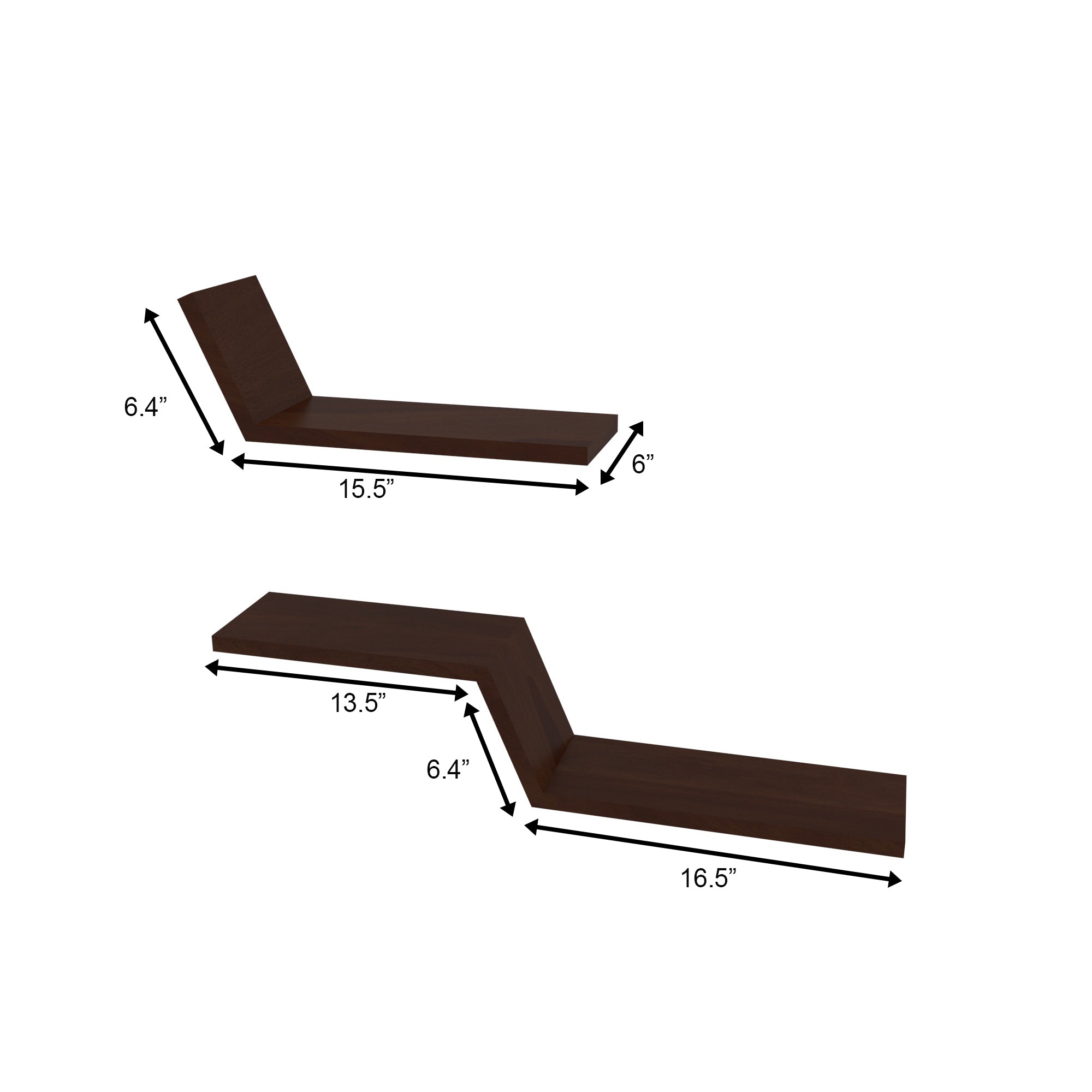 Stepped Wall Shelf - Modern Floating Display Rack Wall Rack