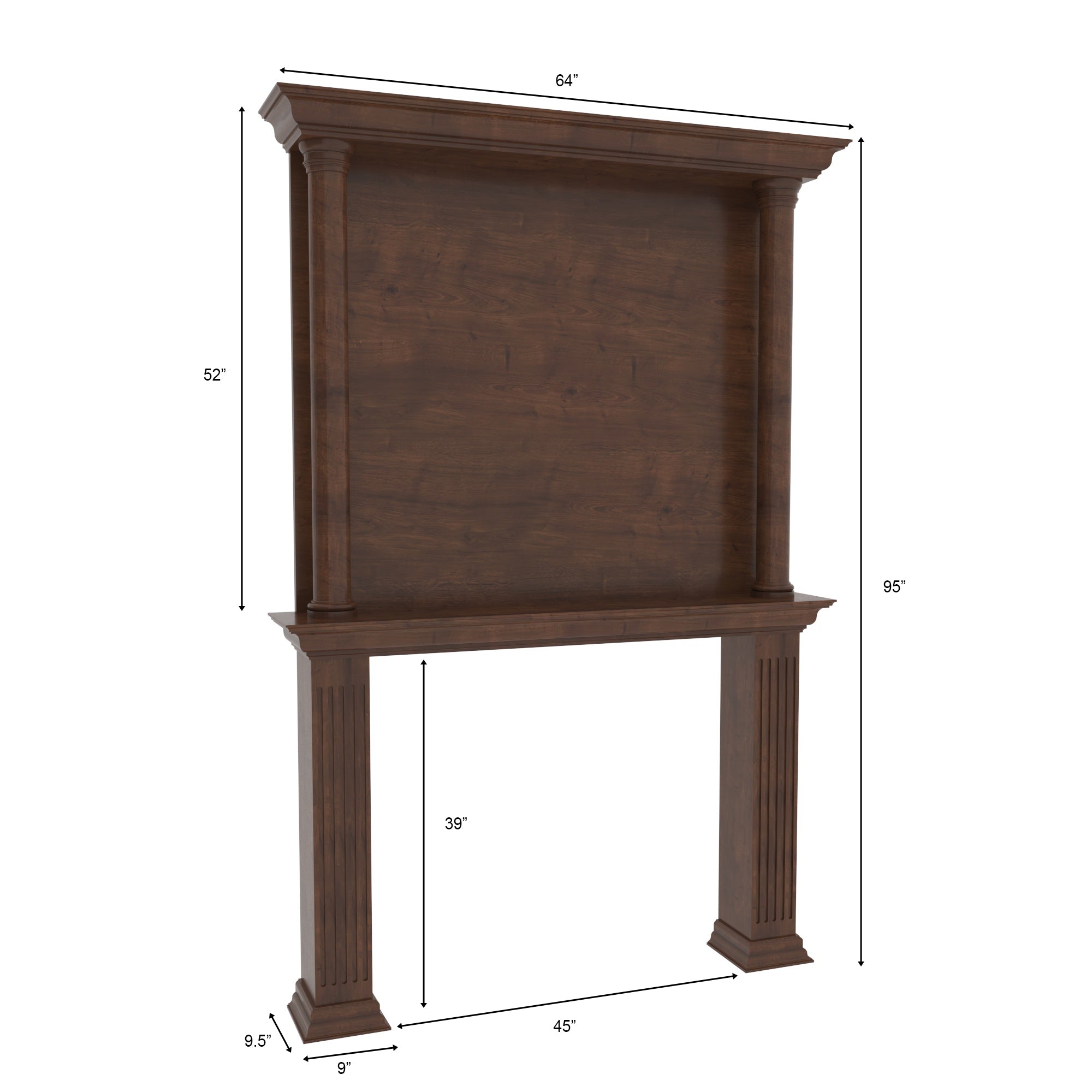 Grand Heritage Fireplace Entertainment Wall Unit Tv stand
