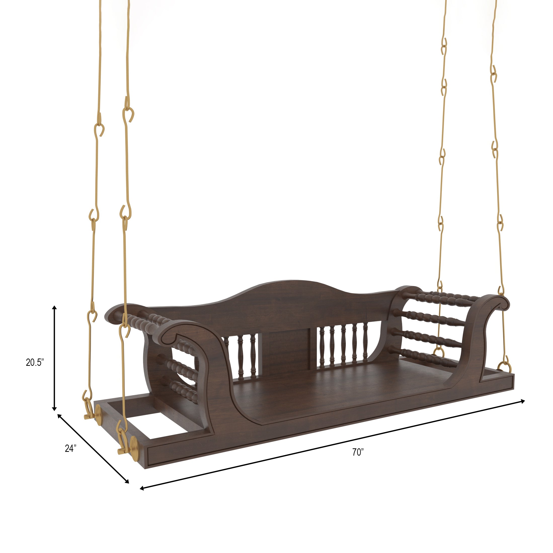 Royal Scroll Arm Hanging Swing Swing