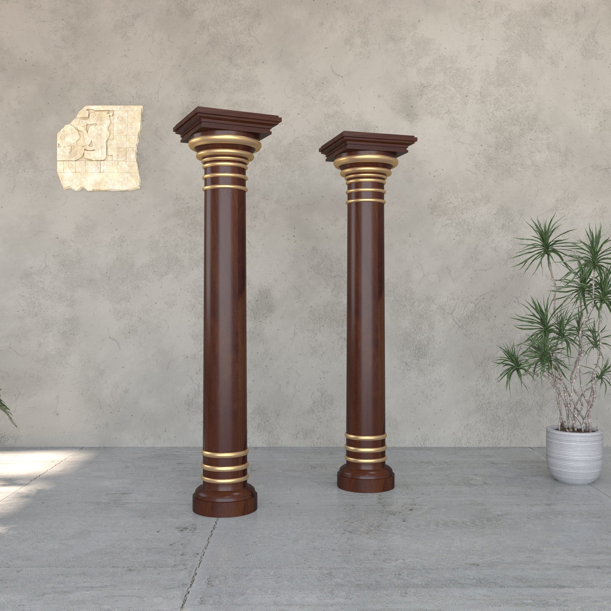 Handcrafted Heritage Pillar - Classic Indian Craftsmanship Pillar