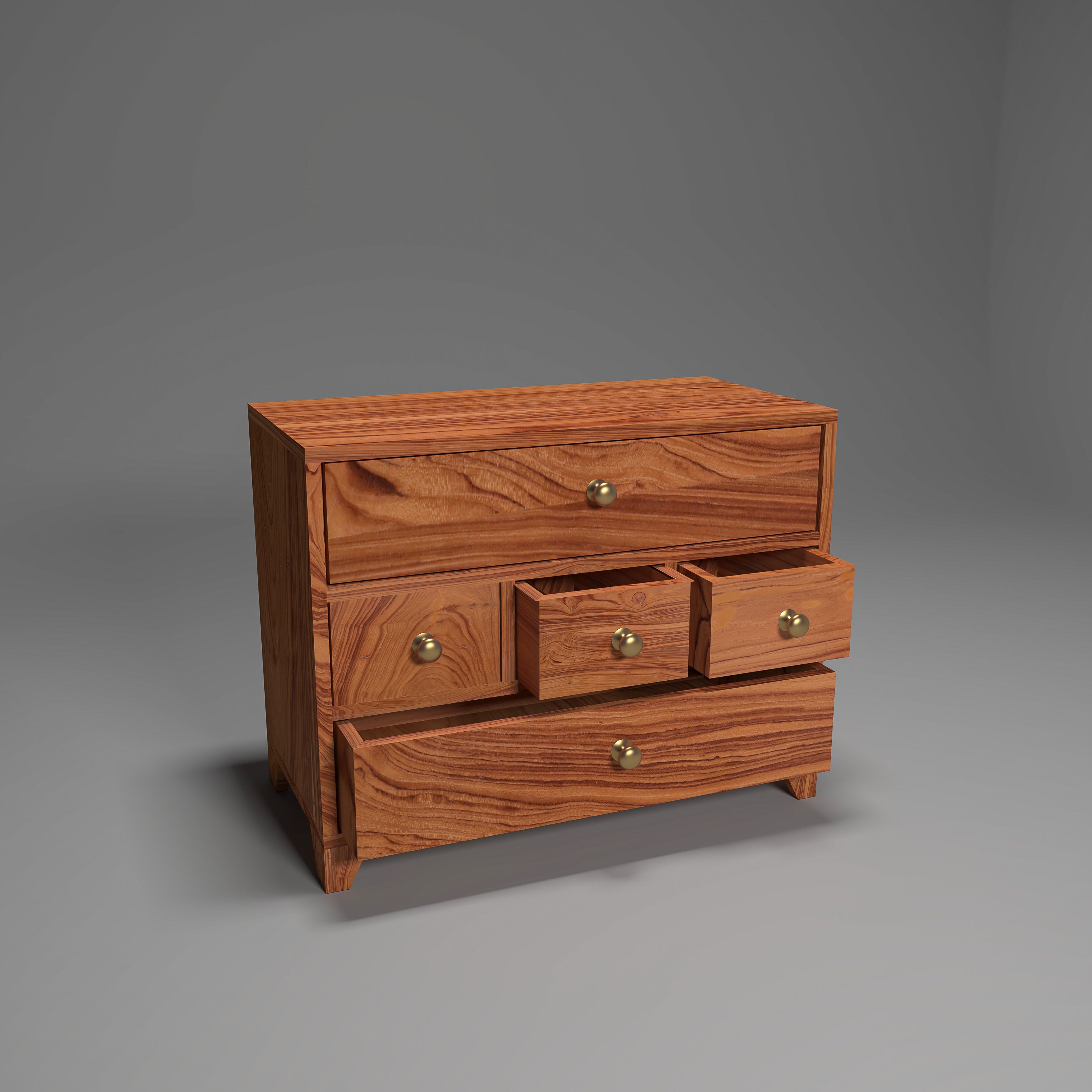 Multipurpose 5 Compartment Compact Organiser (Natural) Desk Organizer