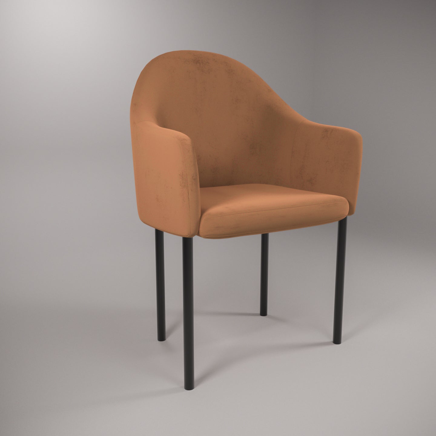 Yellow Synthetic Regajin Metal Chair Arm Chair